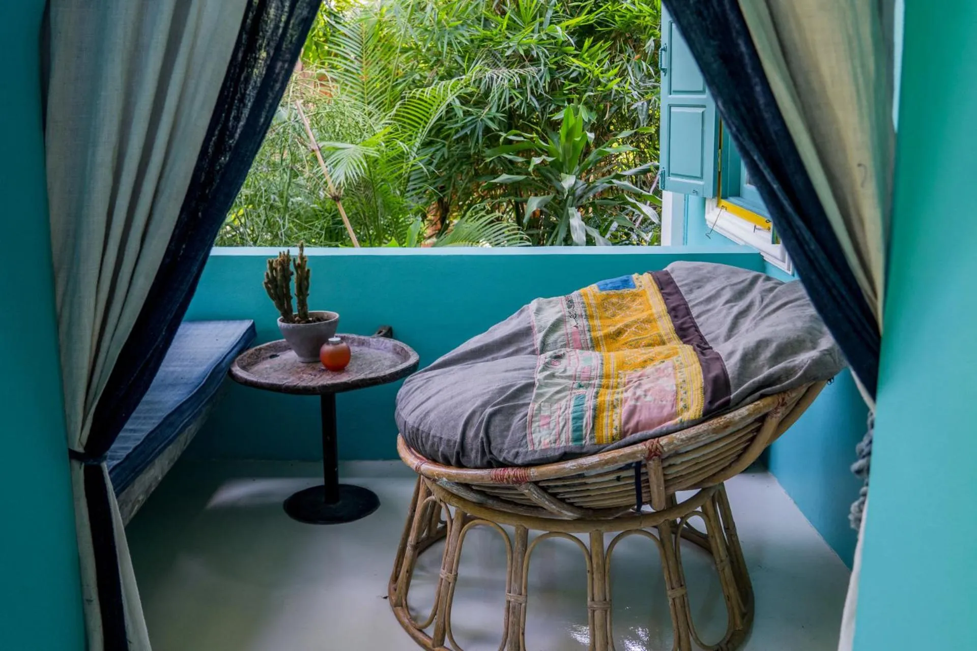 Living room in Ock Pop Tok Mekong Villa