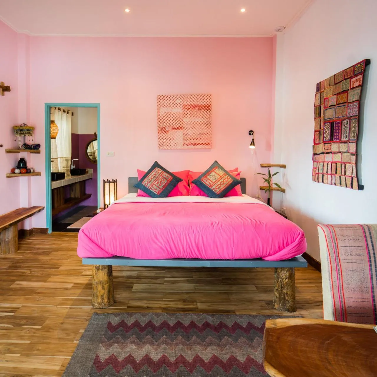 Bedroom, Bed in Ock Pop Tok Mekong Villa