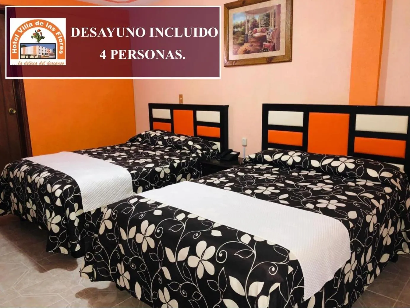 Bed in Hotel Villa De Las Flores