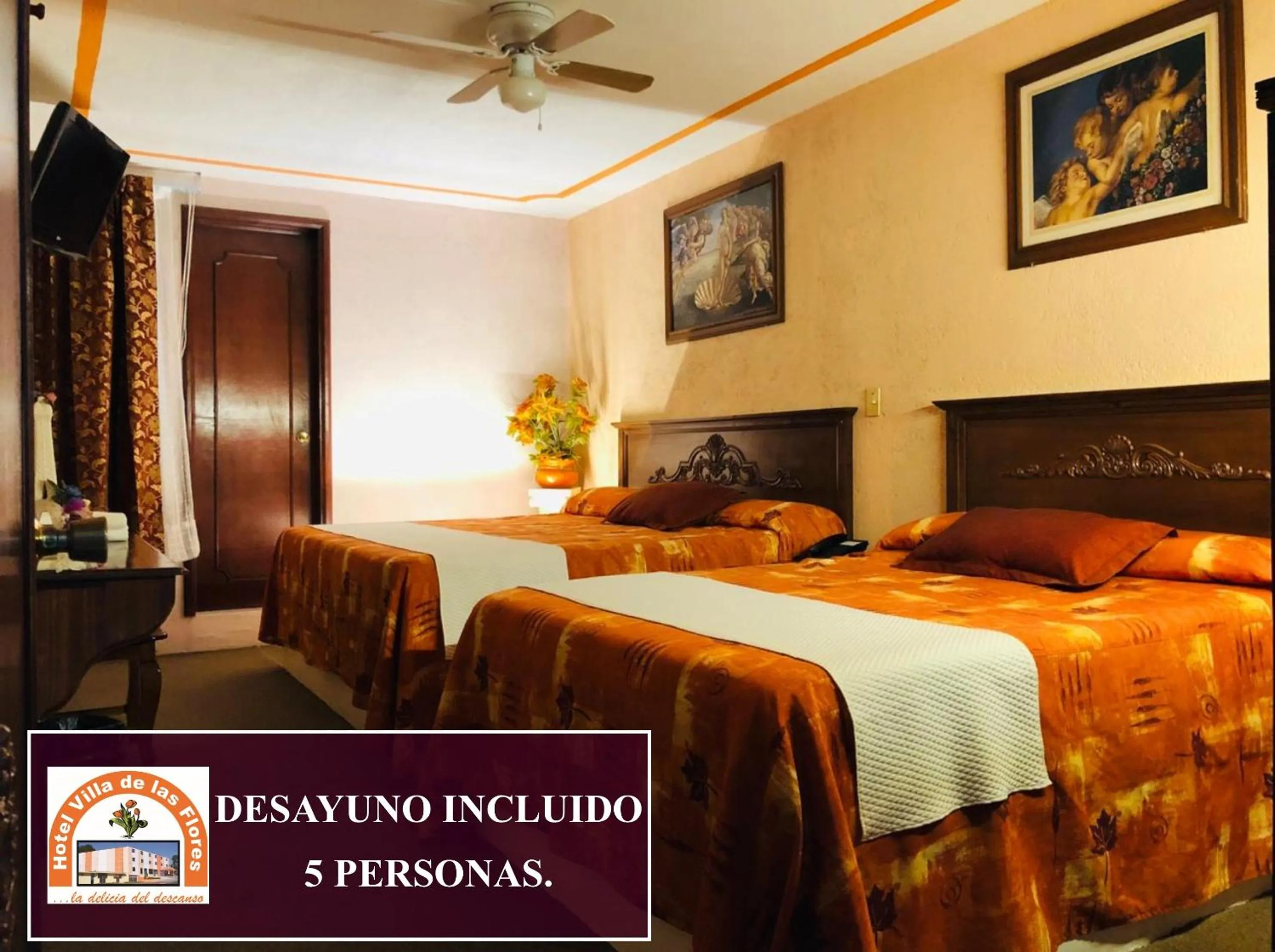 Bed in Hotel Villa De Las Flores