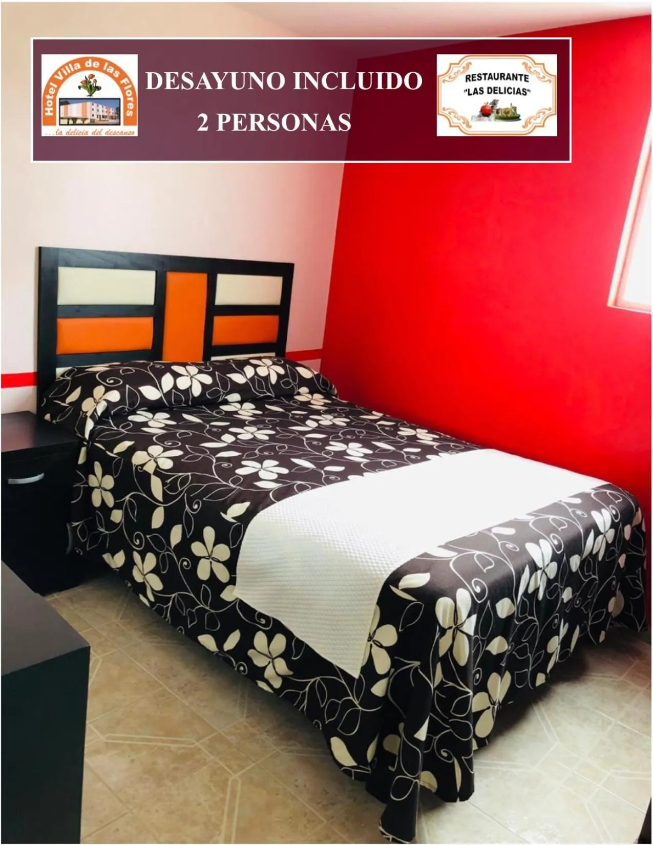 Bed in Hotel Villa De Las Flores