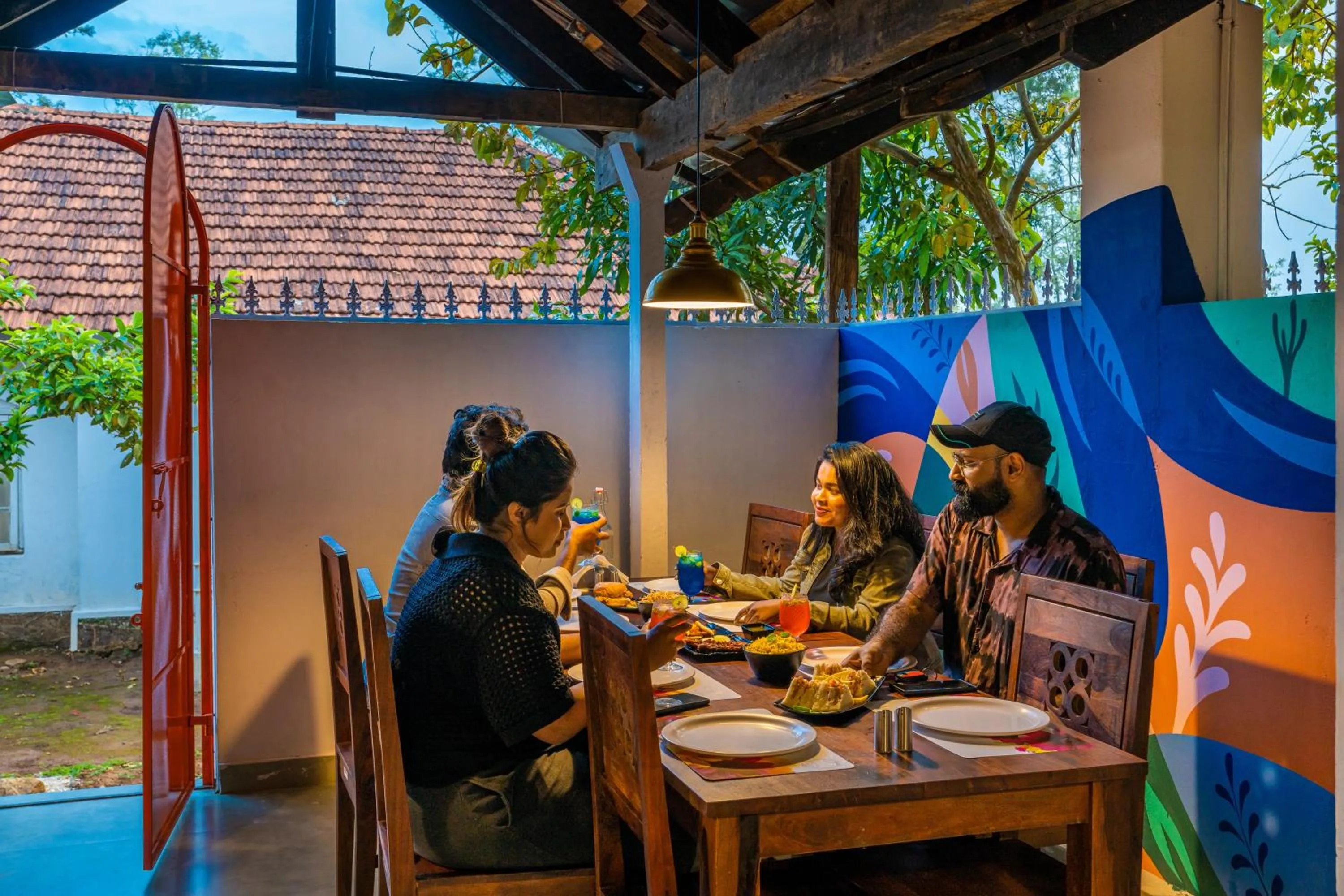 Dining area in Zostel Plus Wayanad