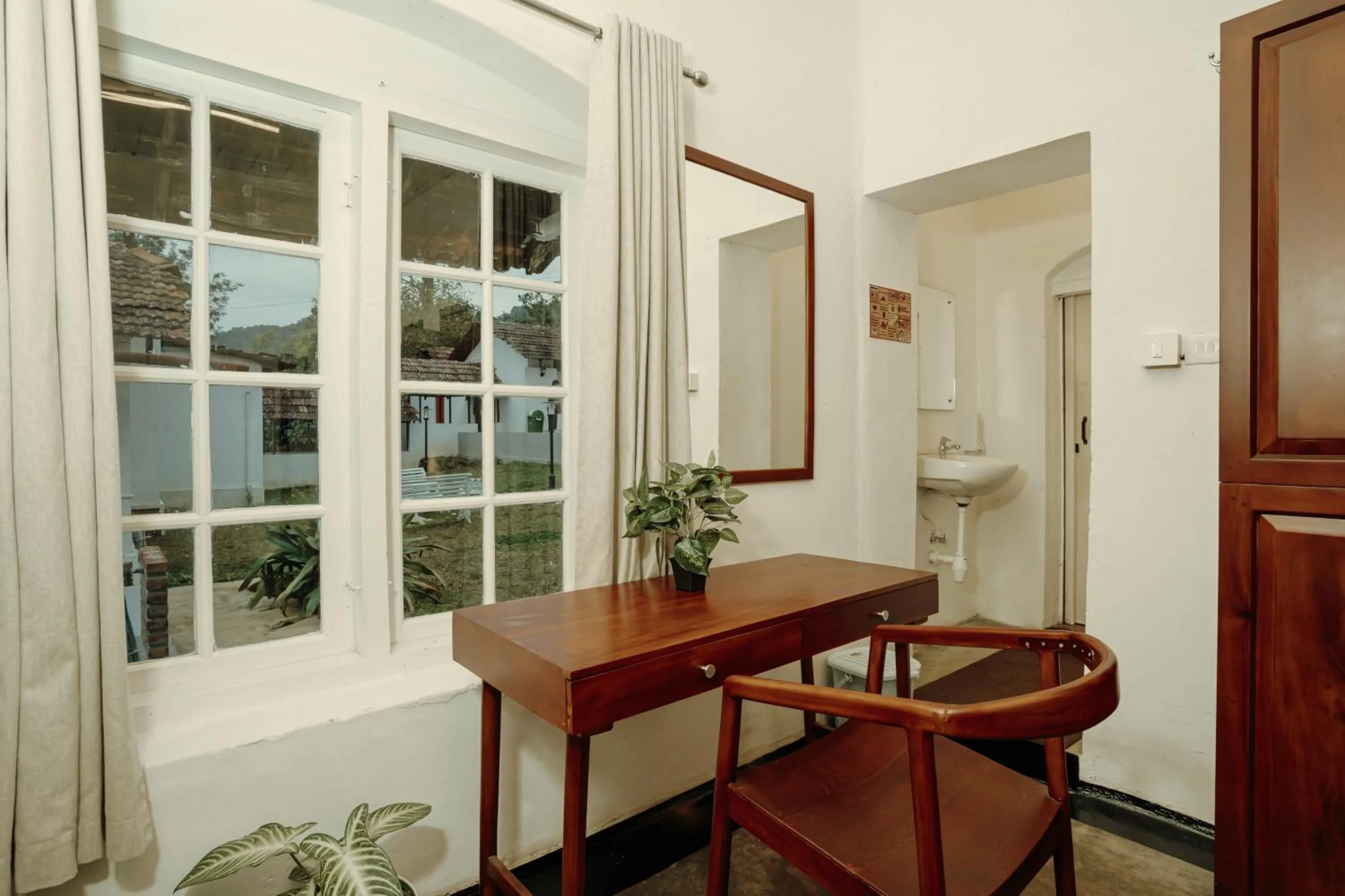 Seating area in Zostel Plus Wayanad