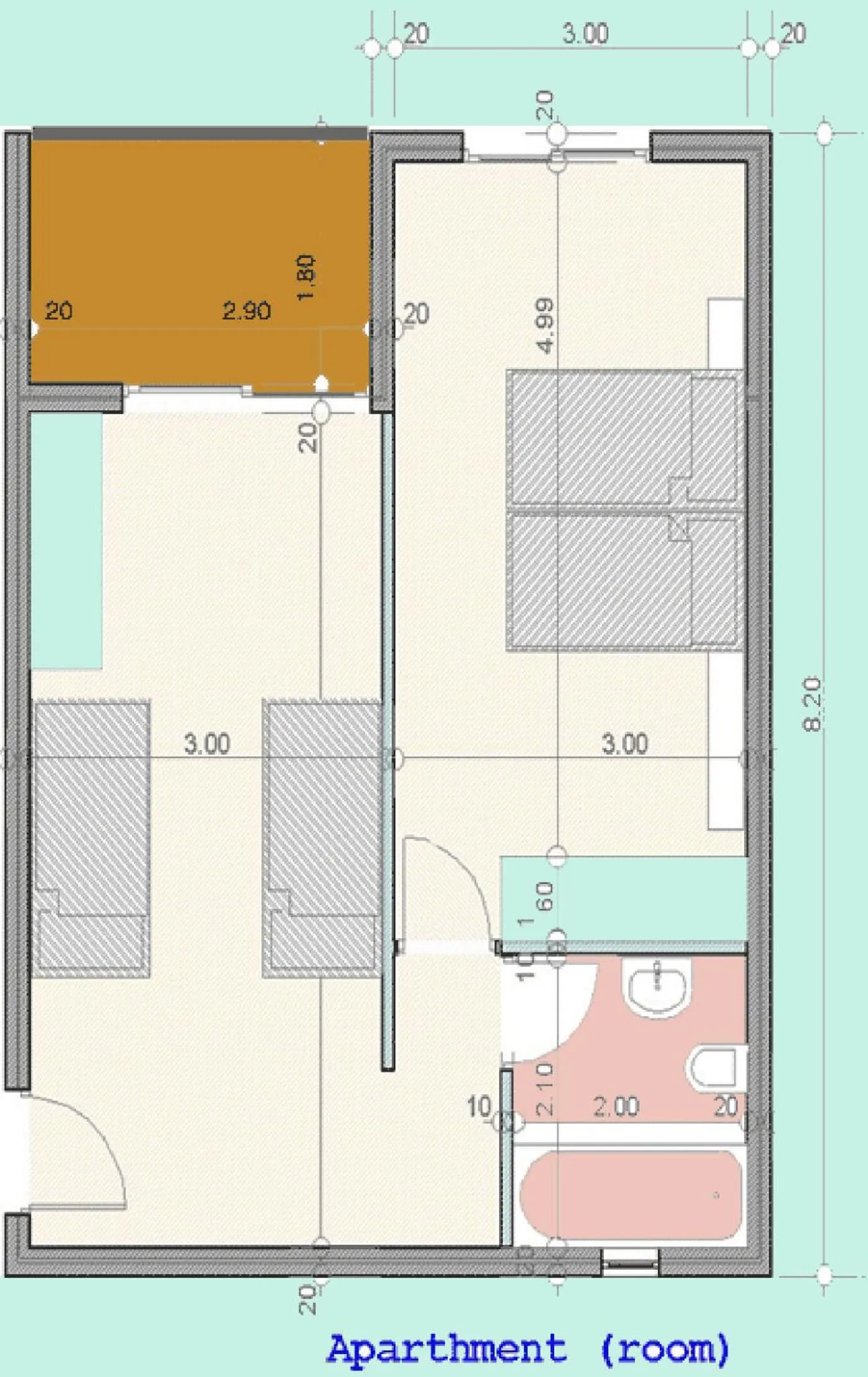 Bathroom in Oasis Hotel Bungalows Rhodes- All Inclusive