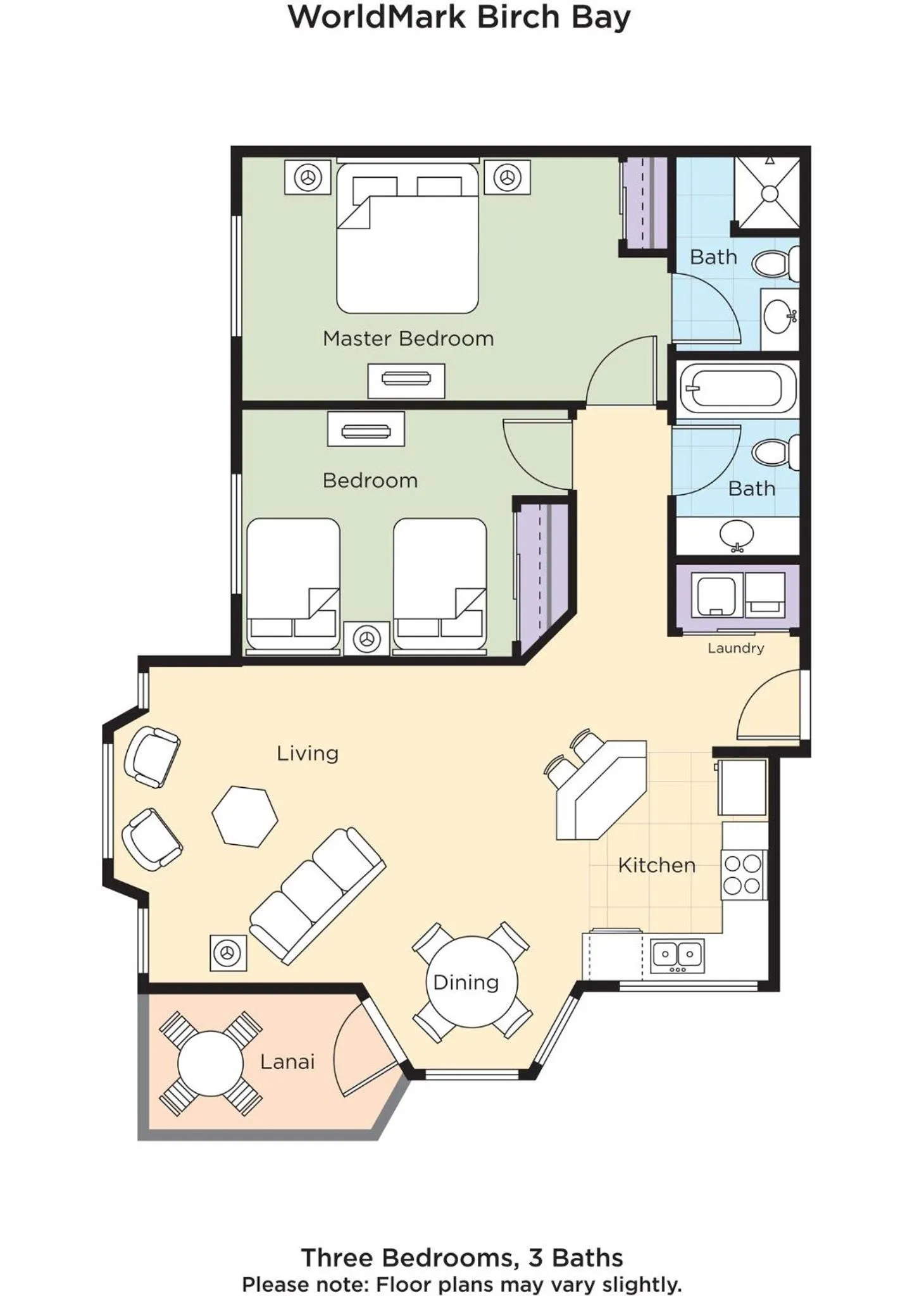 Floor plan in WorldMark Birch Bay