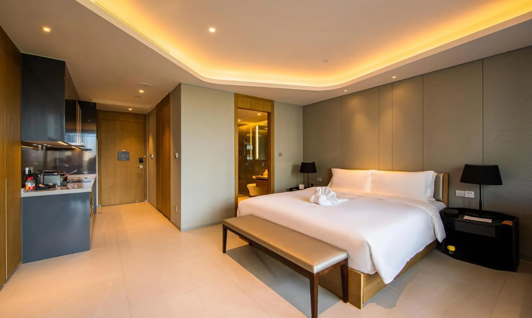 Photo of the whole room, Bed in Oakwood Apartments Sanya