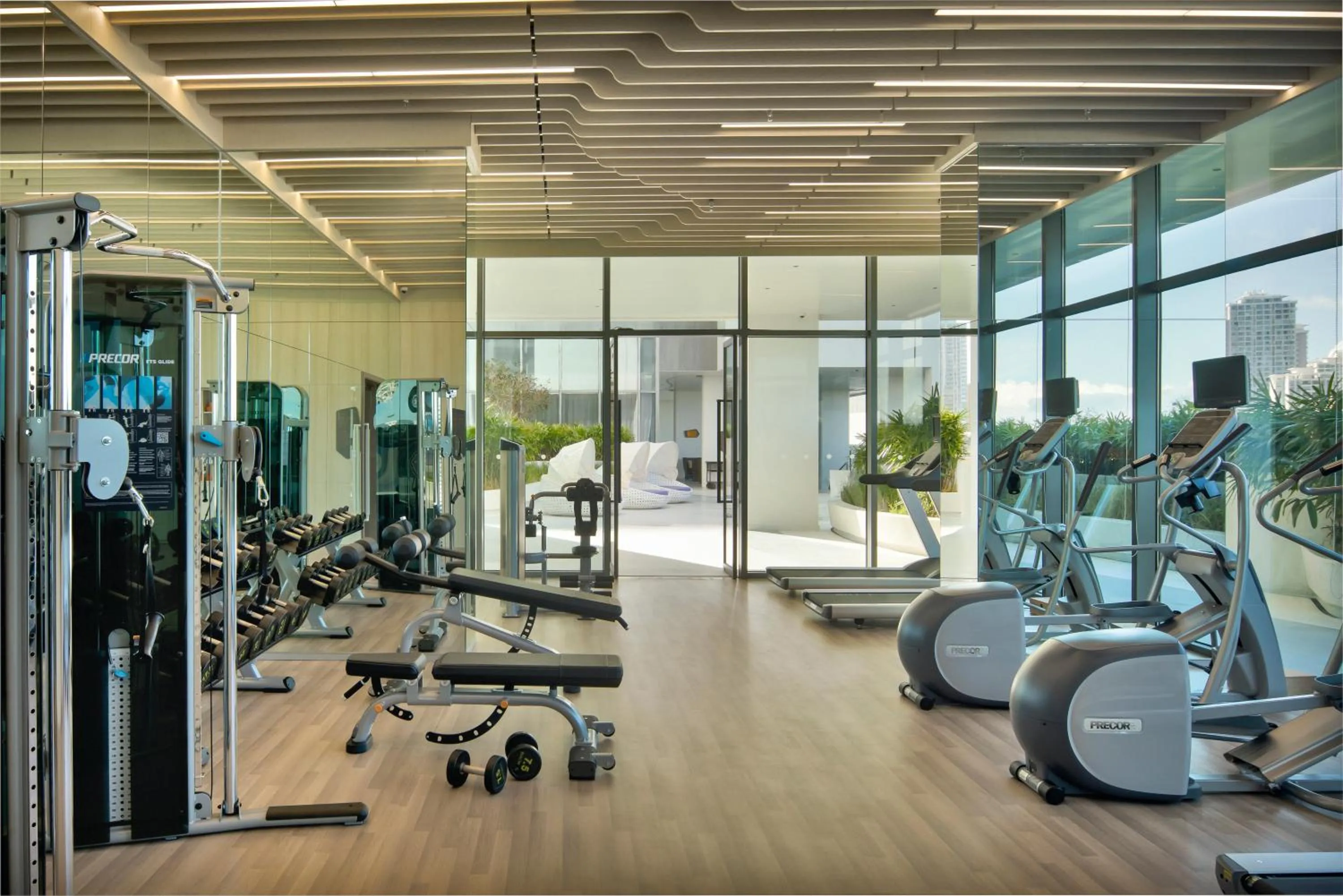 Fitness centre/facilities in Oakwood Apartments Sanya