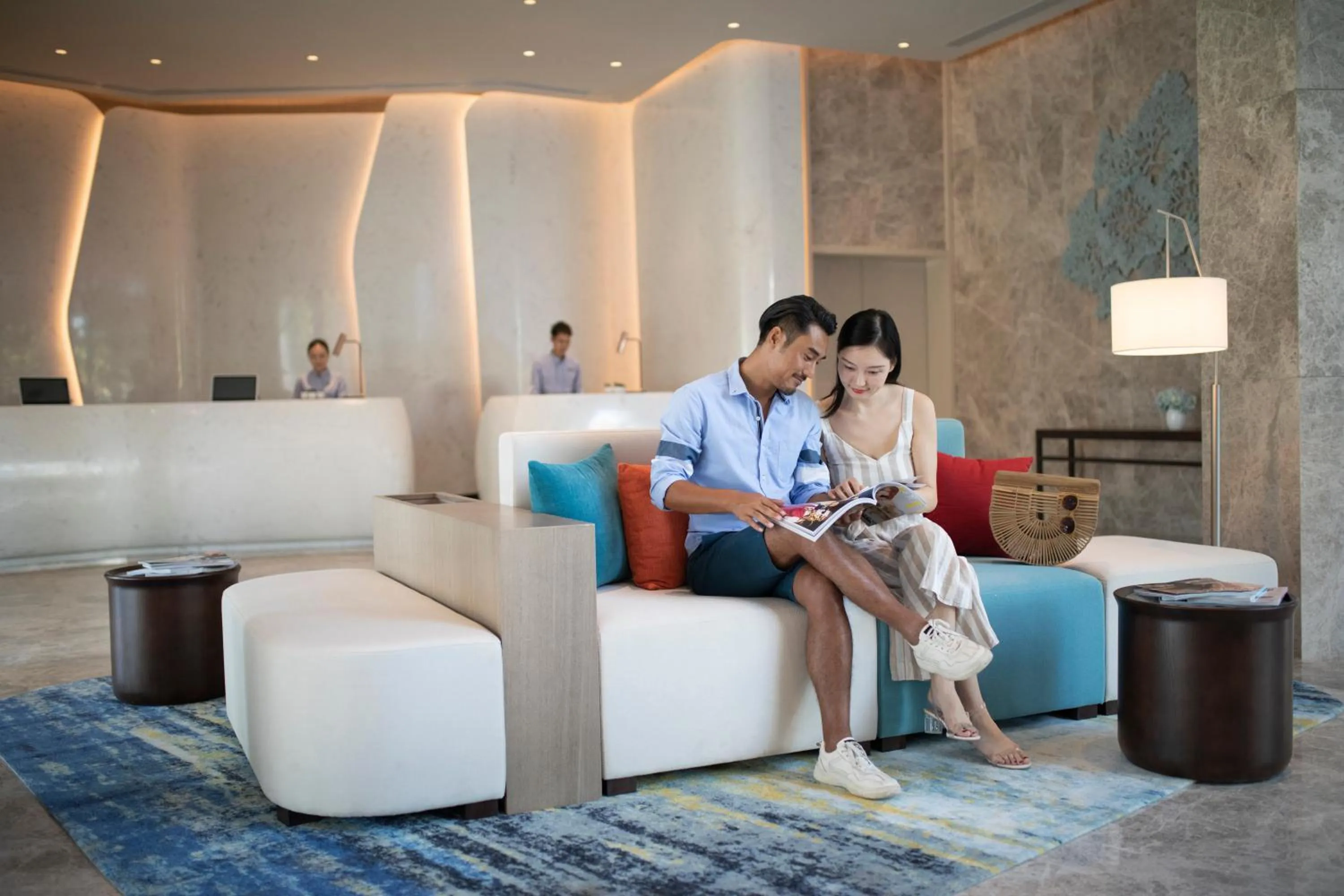 Seating area in Oakwood Apartments Sanya
