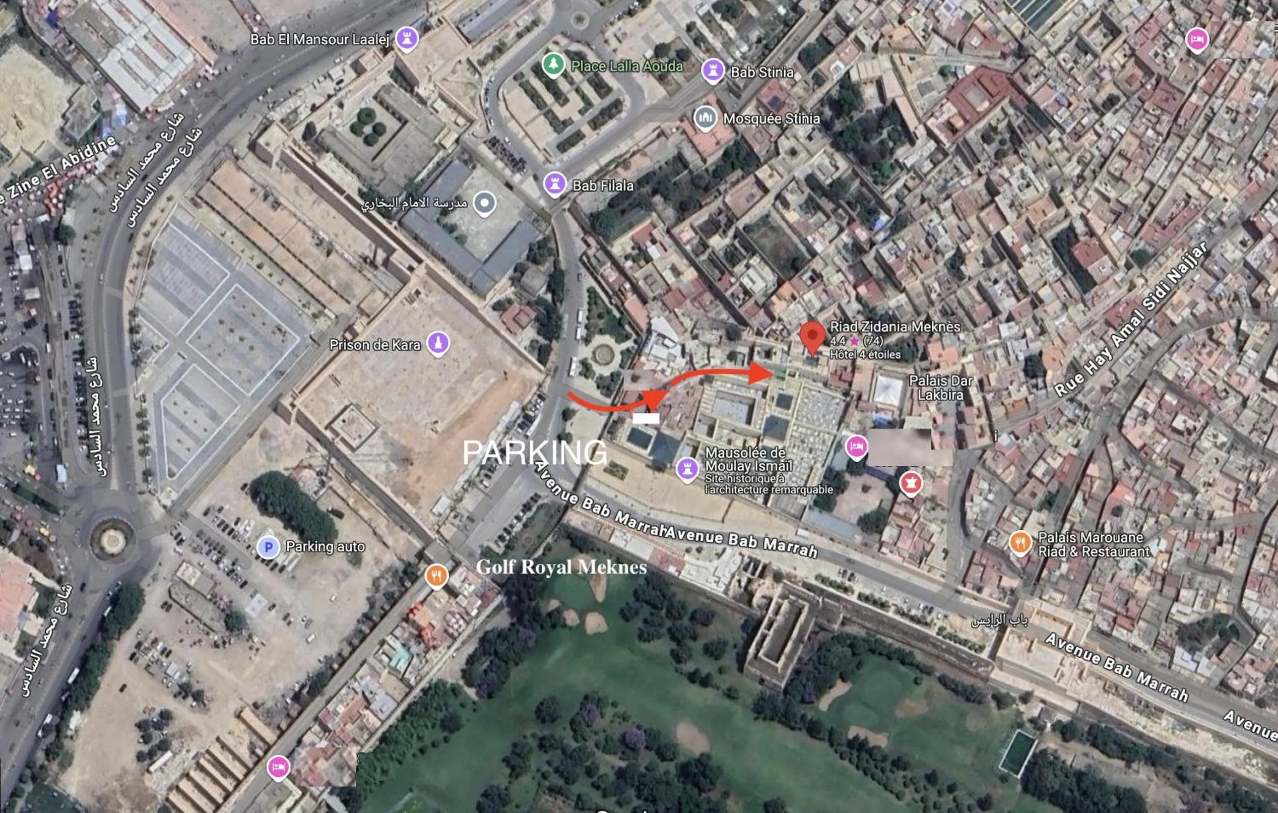 Location in Riad Zidania