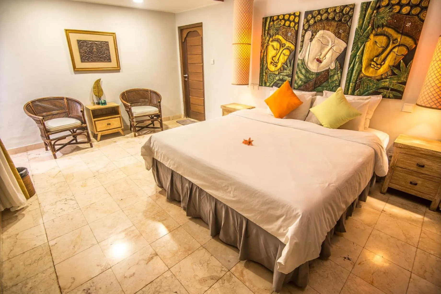 Bed in Bali Santi Bungalows