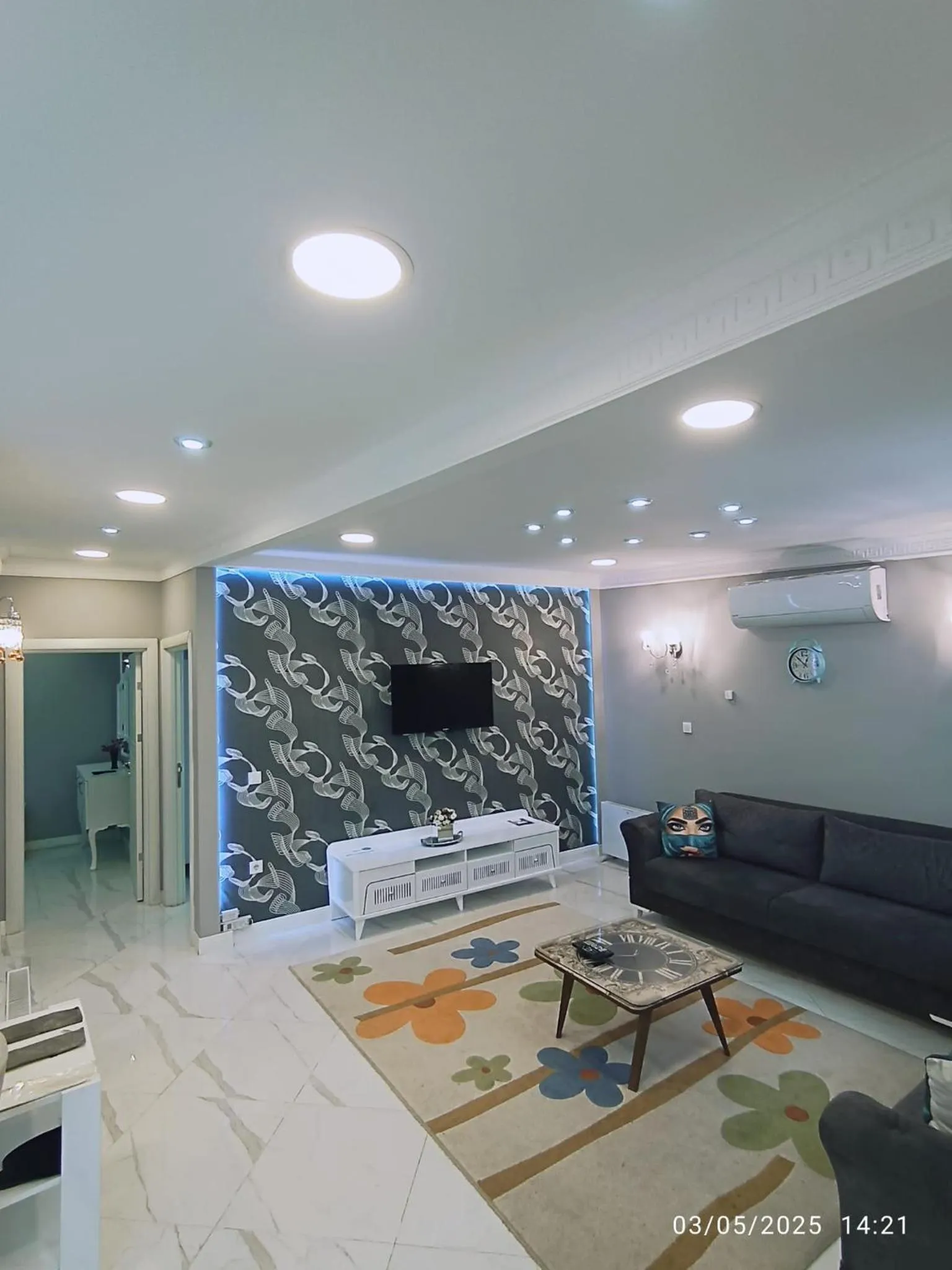 Living room in Little Palace Blue Apartment