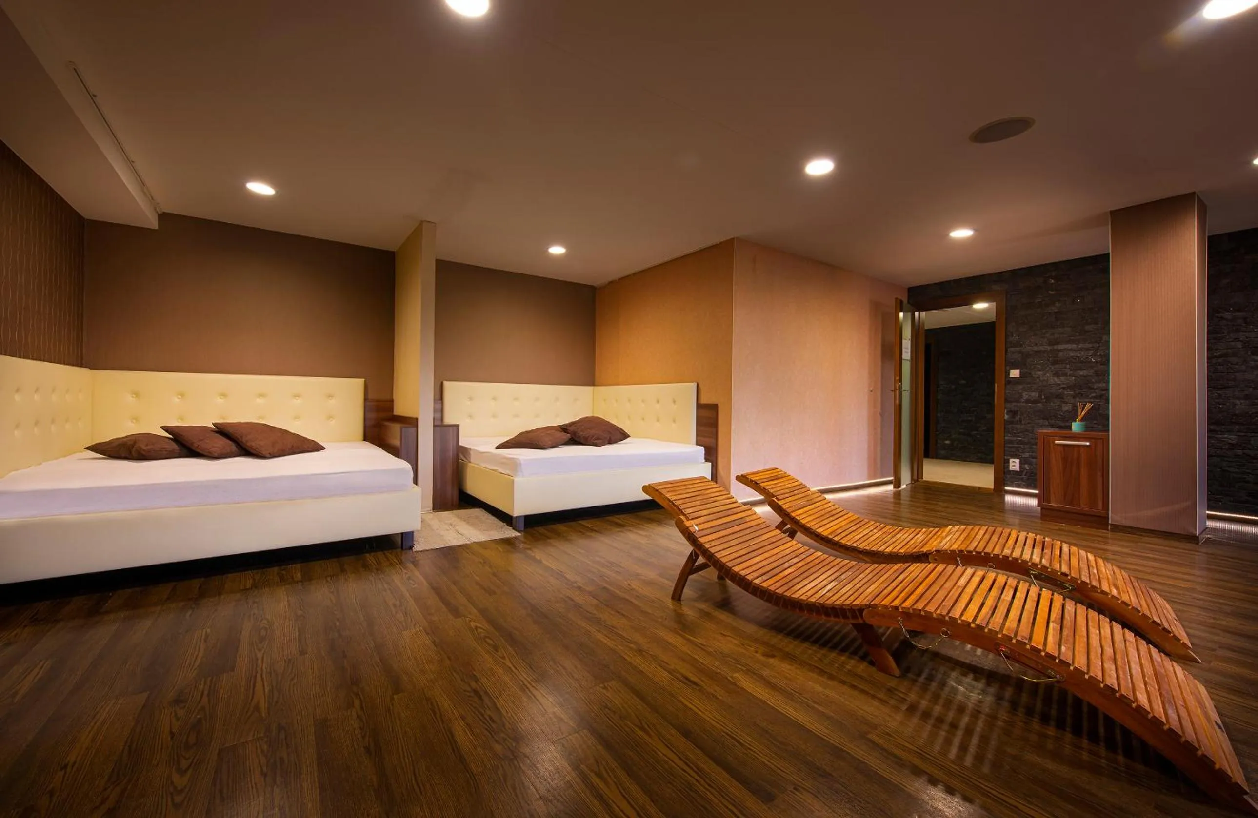 Sauna, Bed in Apartmany Sileas