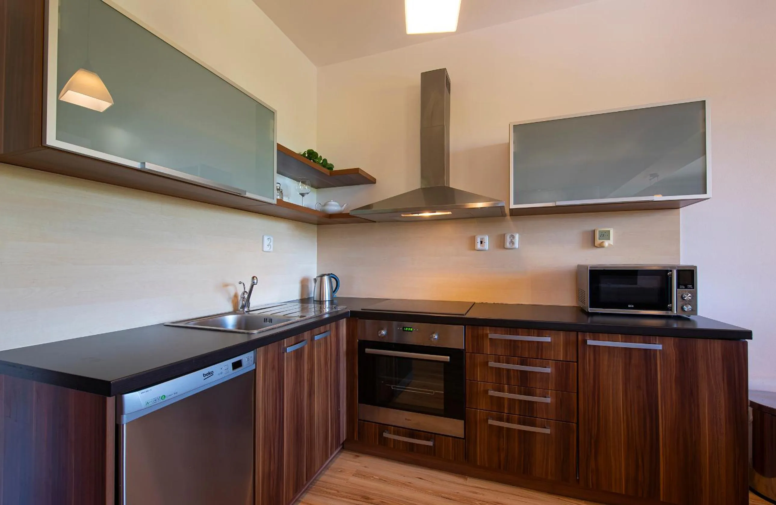 kitchen in Apartmany Sileas