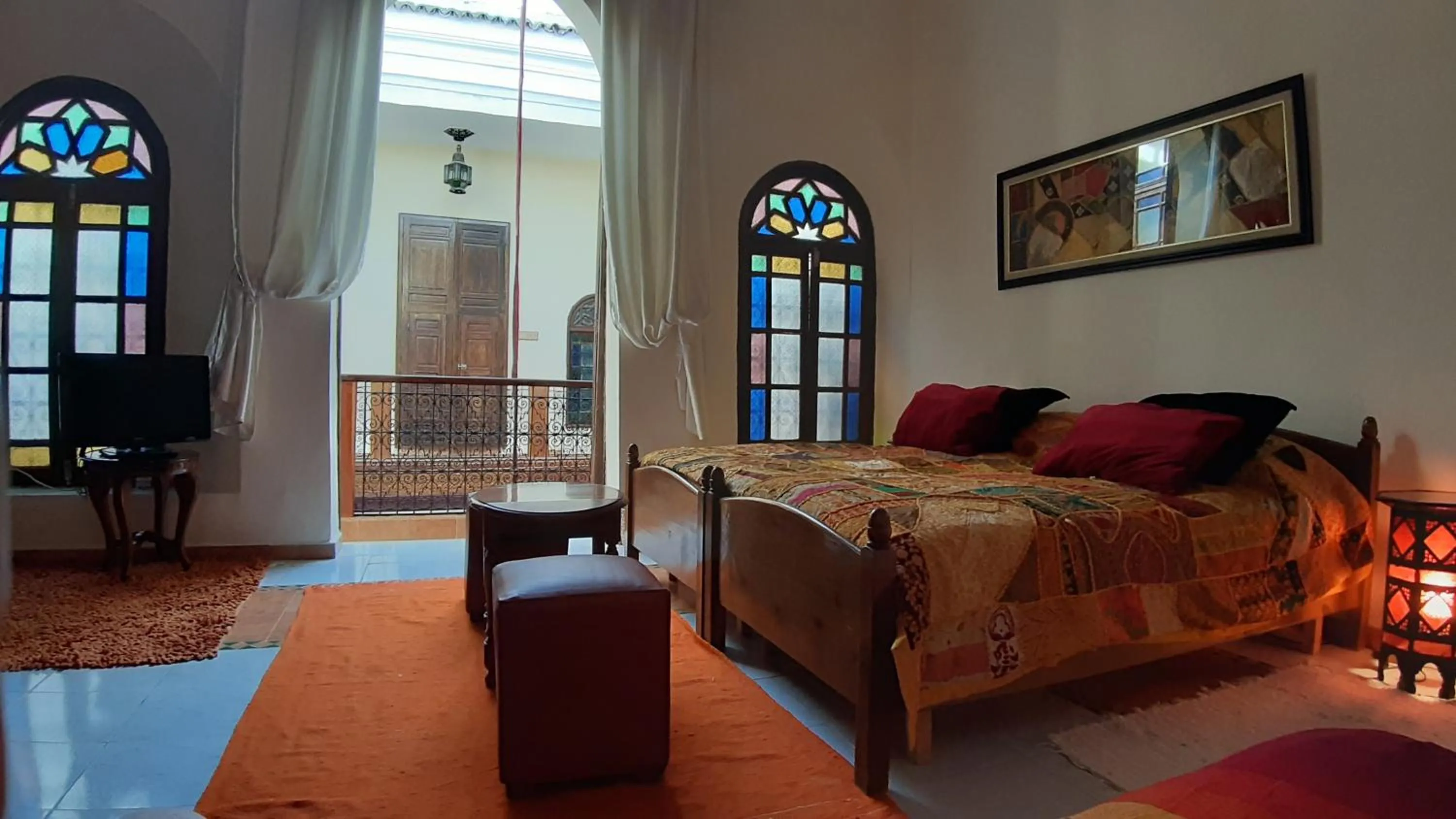 Bed in Riad AlKATIB Meknès