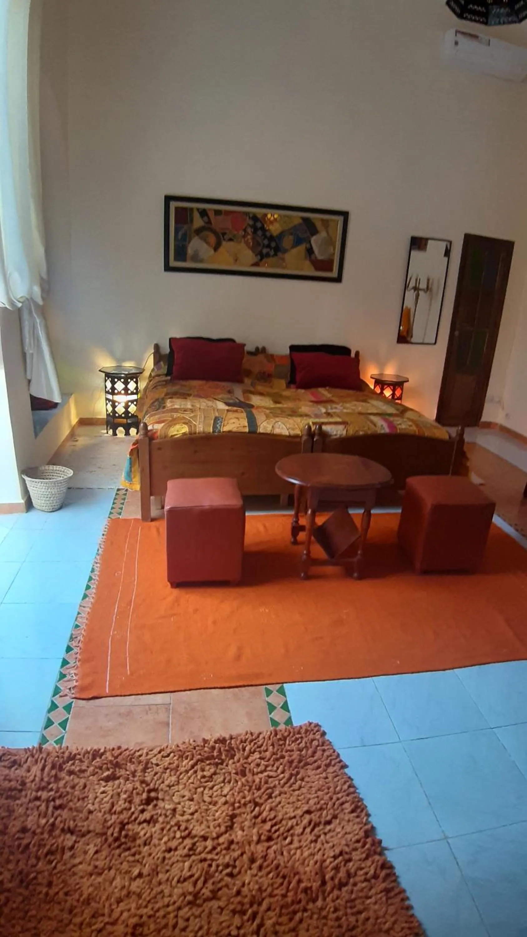 Bed in Riad AlKATIB Meknès