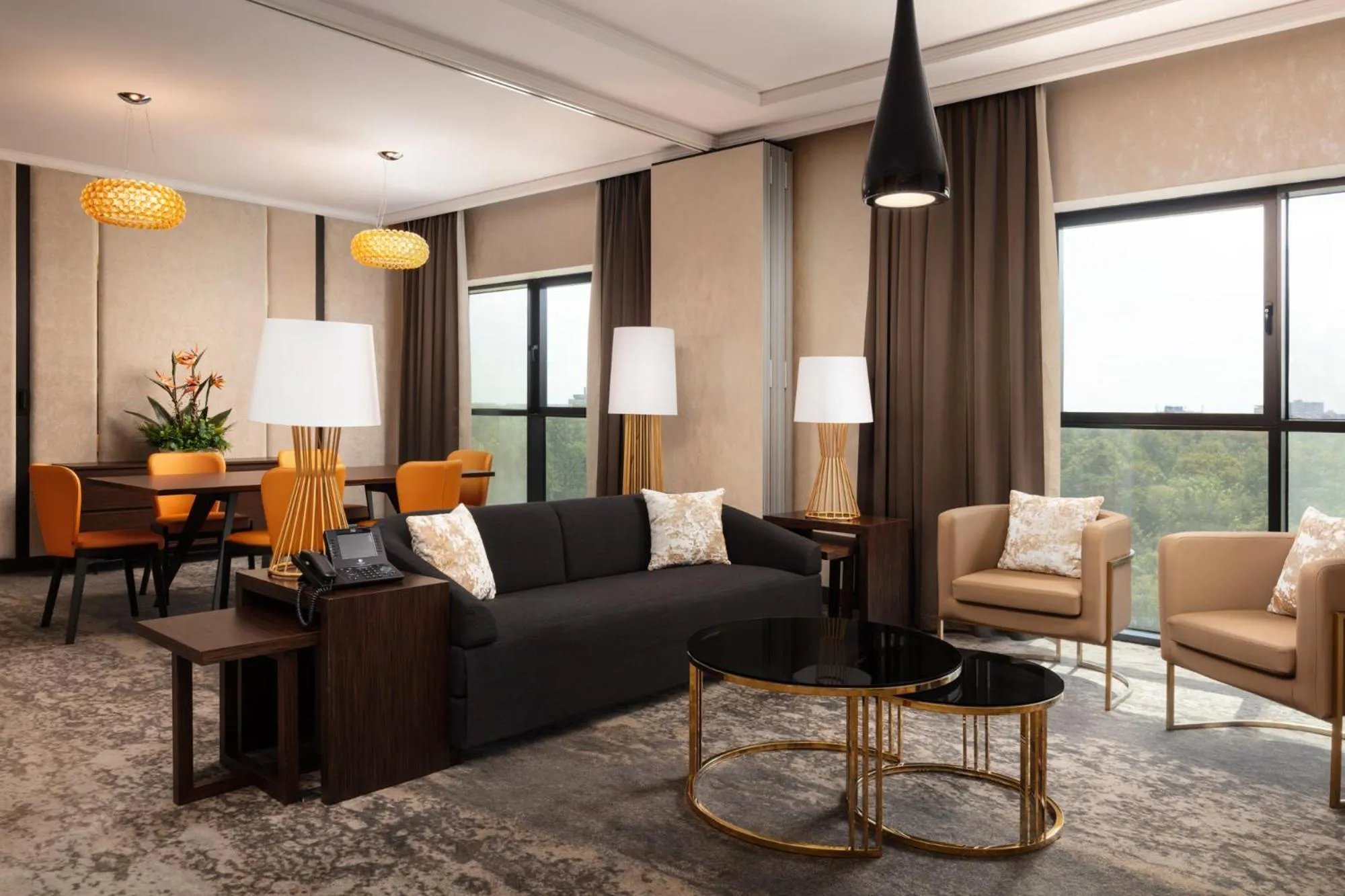 Living room in DoubleTree by Hilton Łódź