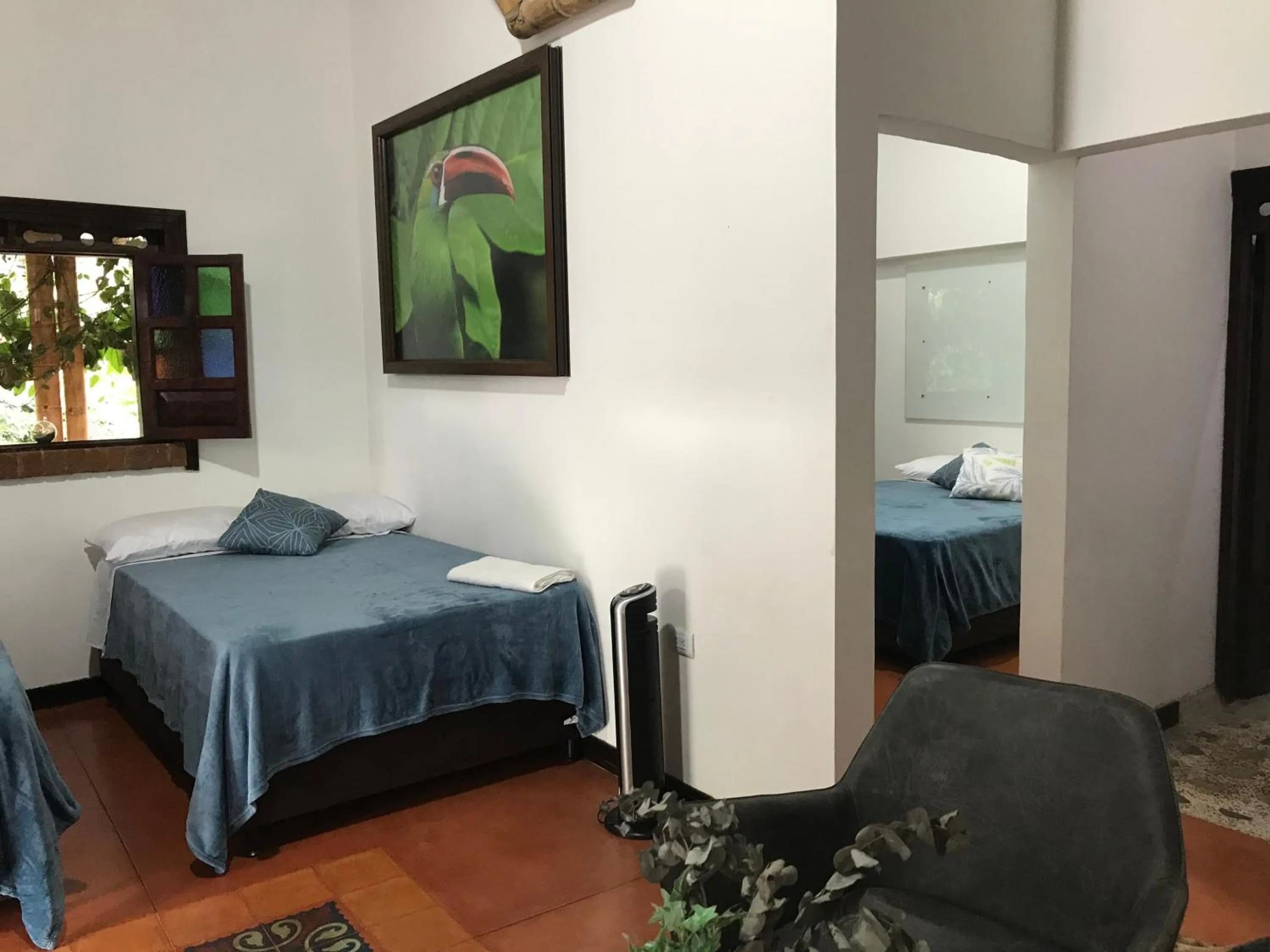 Bed in Finca Hotel Brasilia