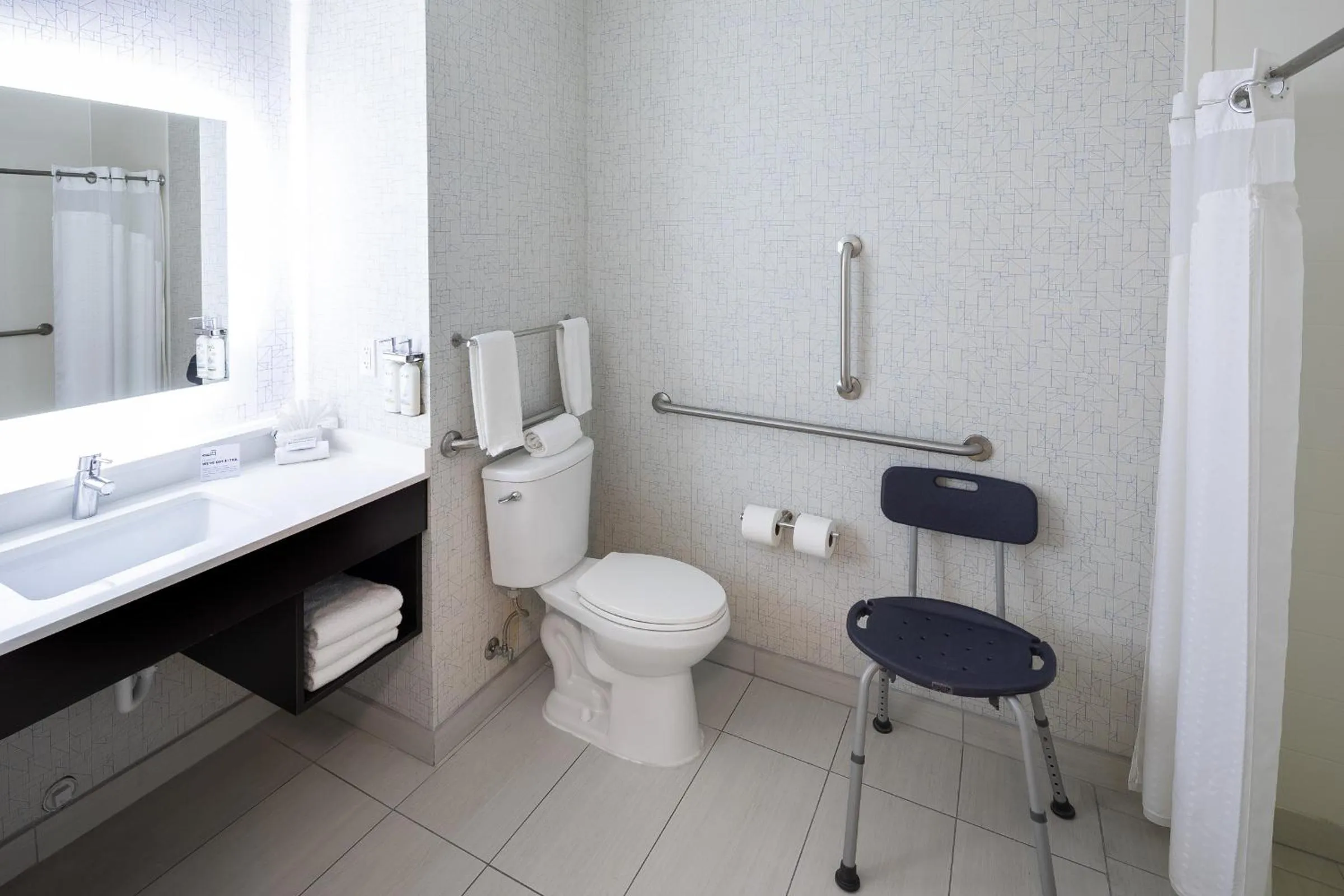 Shower in Holiday Inn Express & Suites Chicago West - St Charles by IHG