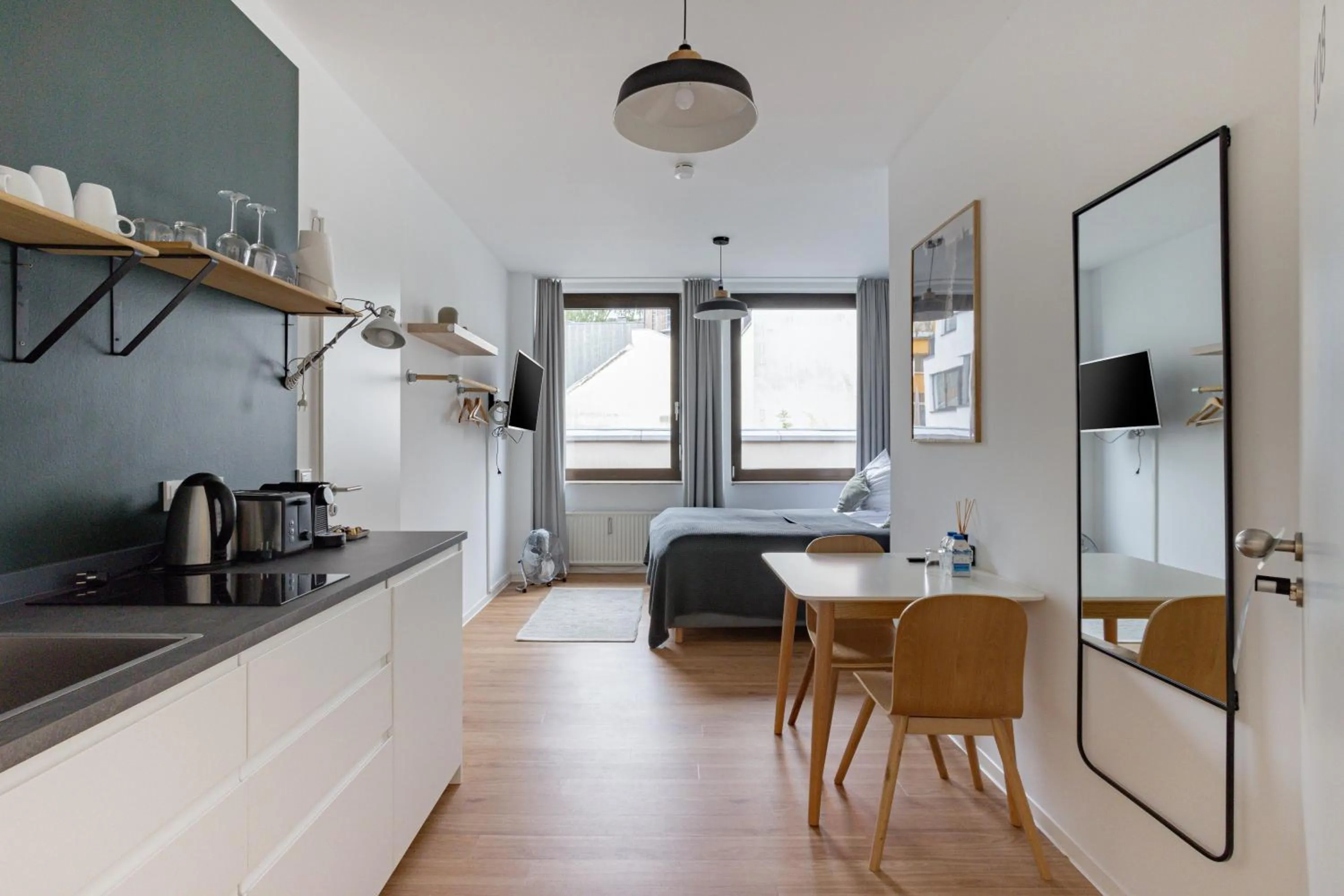 Kitchen or kitchenette in Limehome Aachen Vereinsstraße