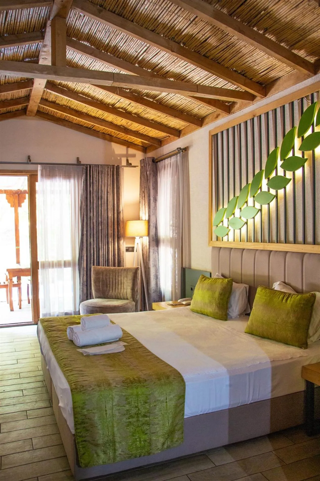 Bed in Suna Village Hotel & Bungalow Fethiye