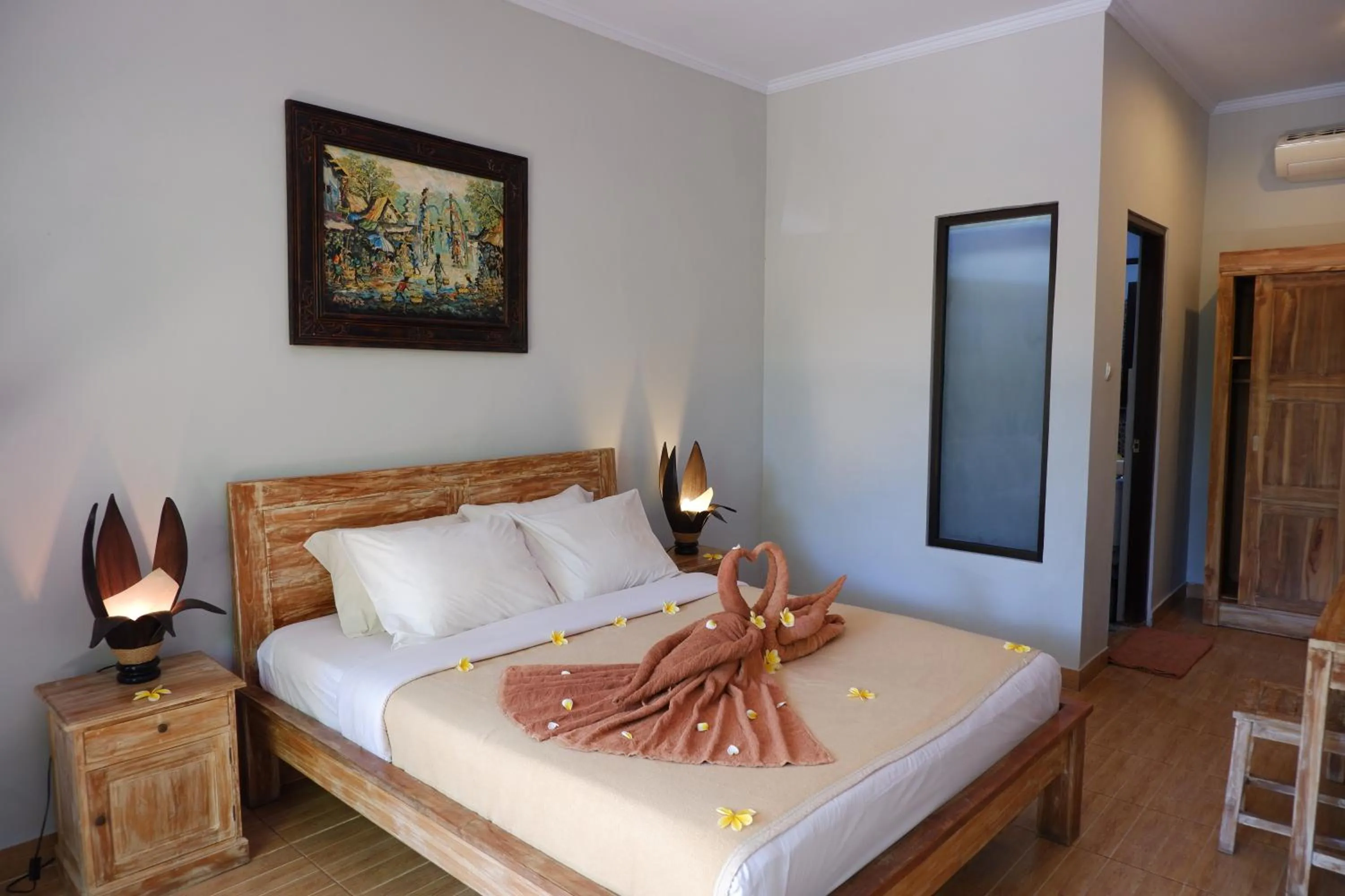 Bed in Kubudiuma Villas Bali