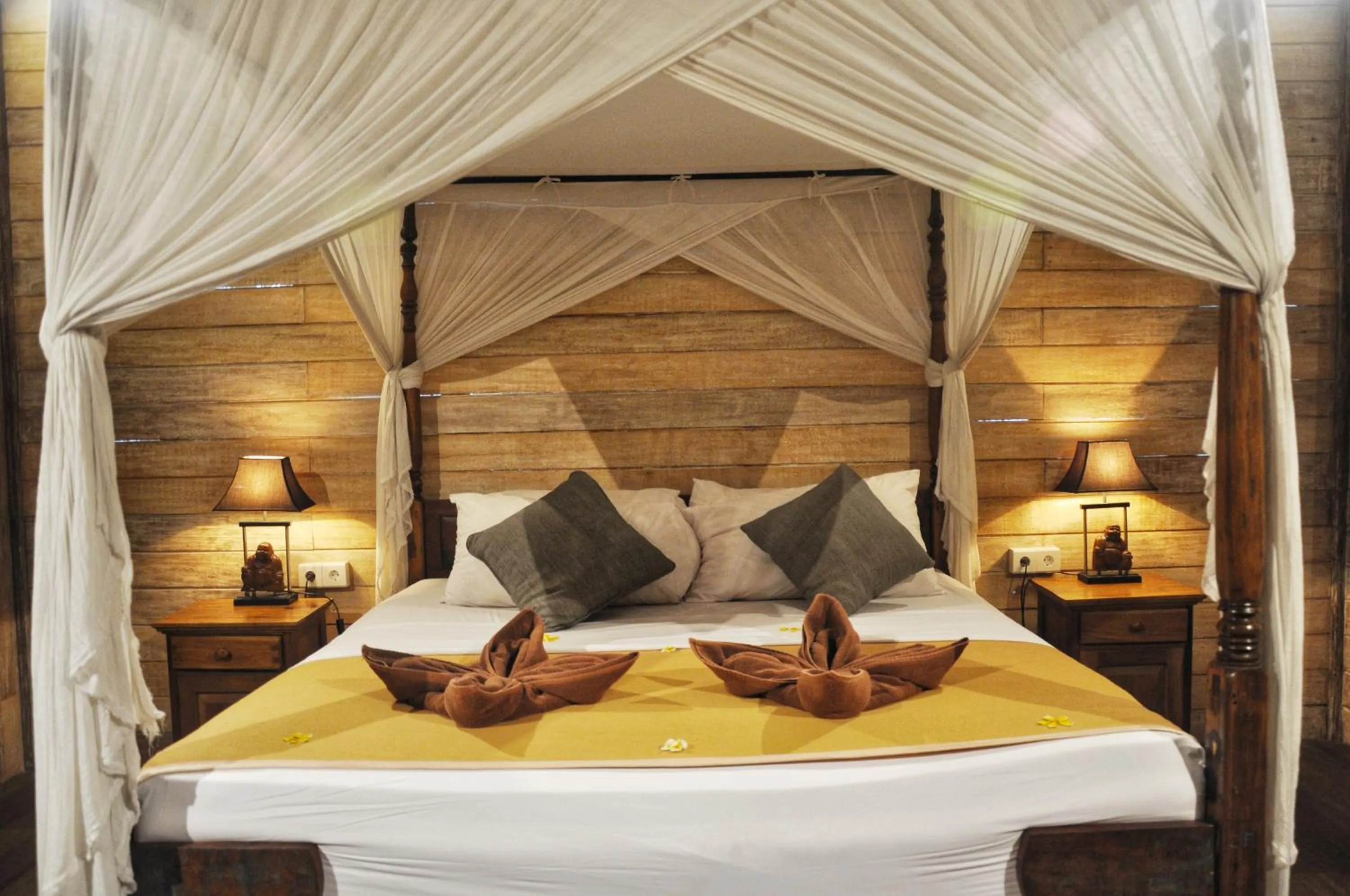 Bed in Kubudiuma Villas Bali