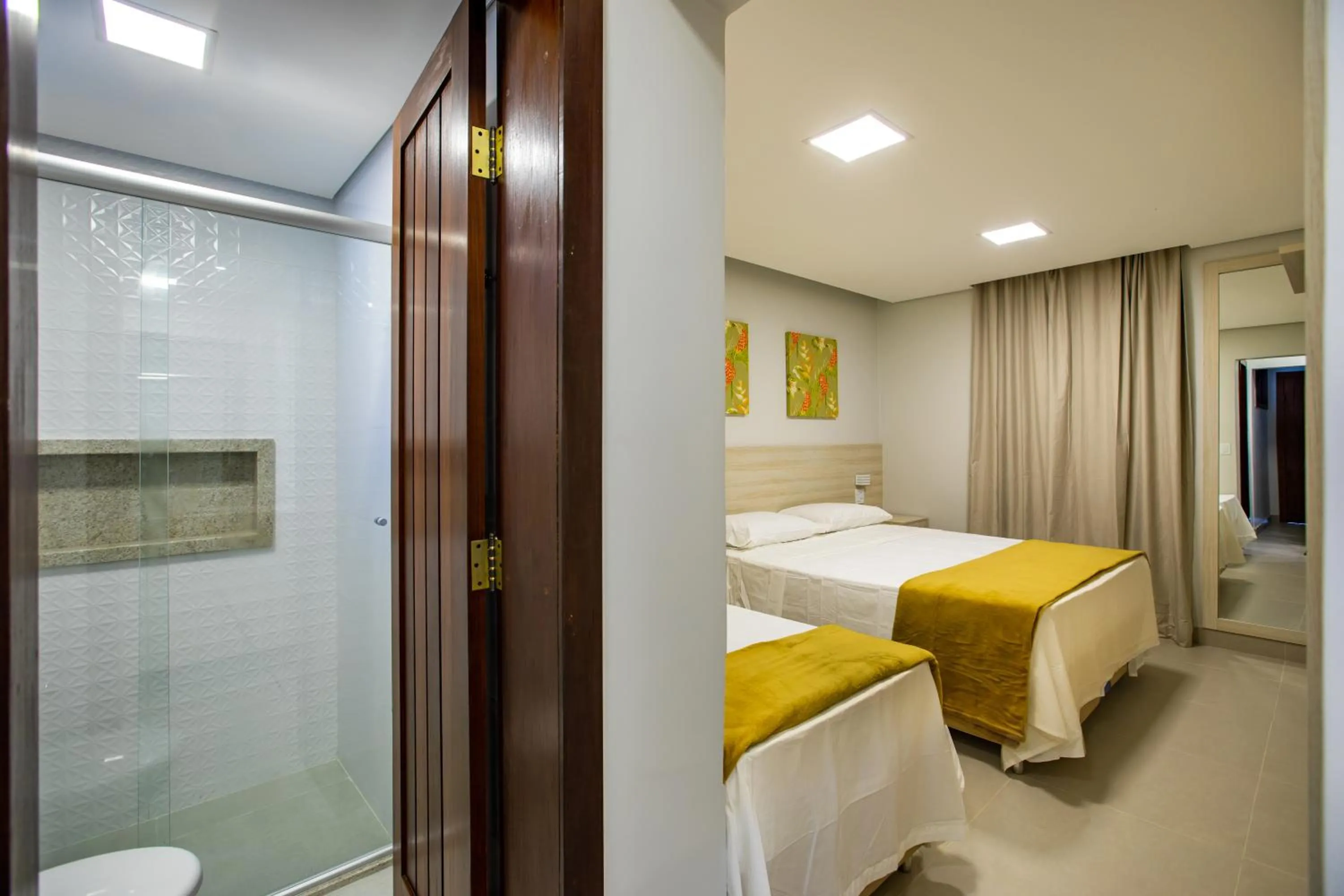 Bed in Hotel Encantos de Itaperapuã