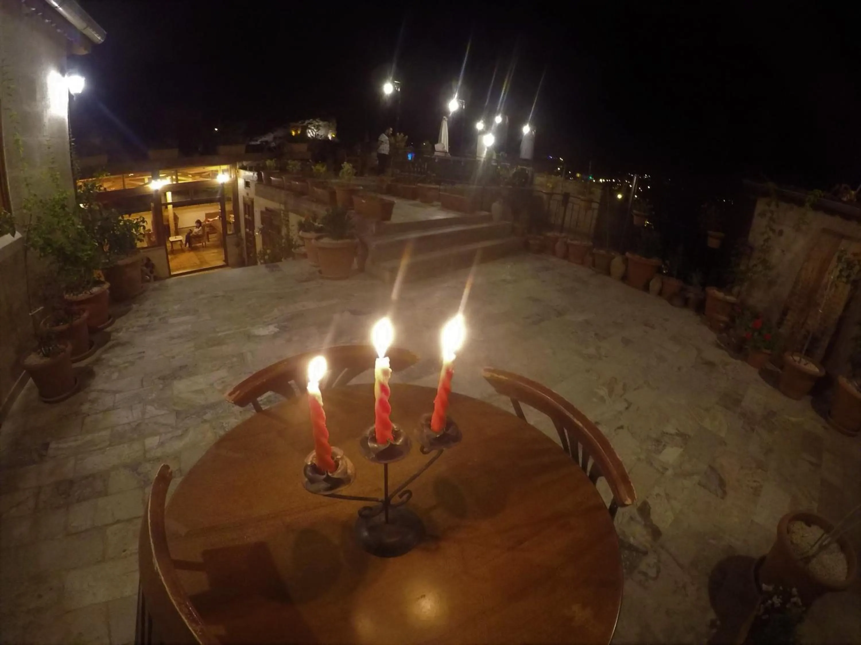 Patio in Larissa Cave Hotel