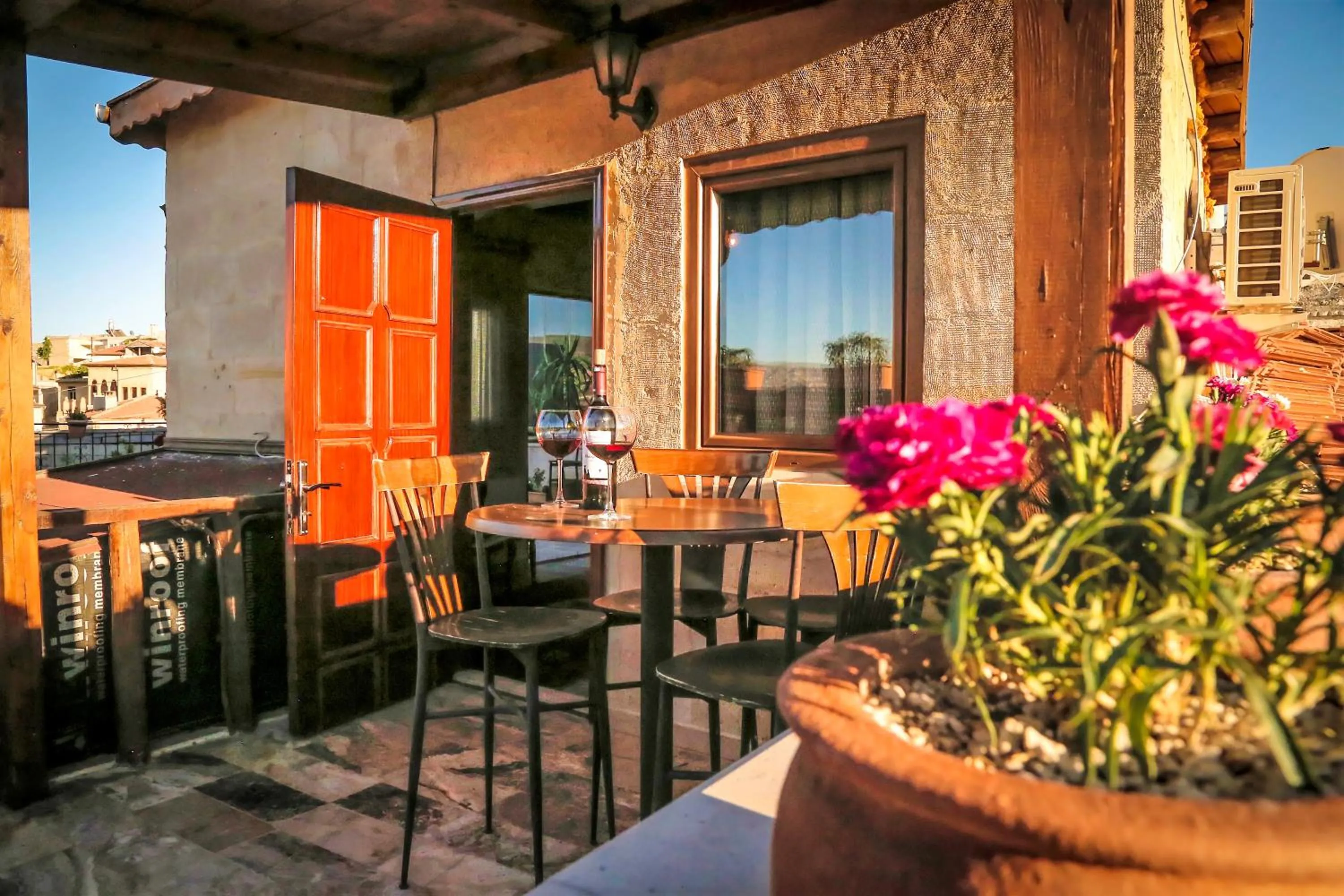 Patio in Larissa Cave Hotel