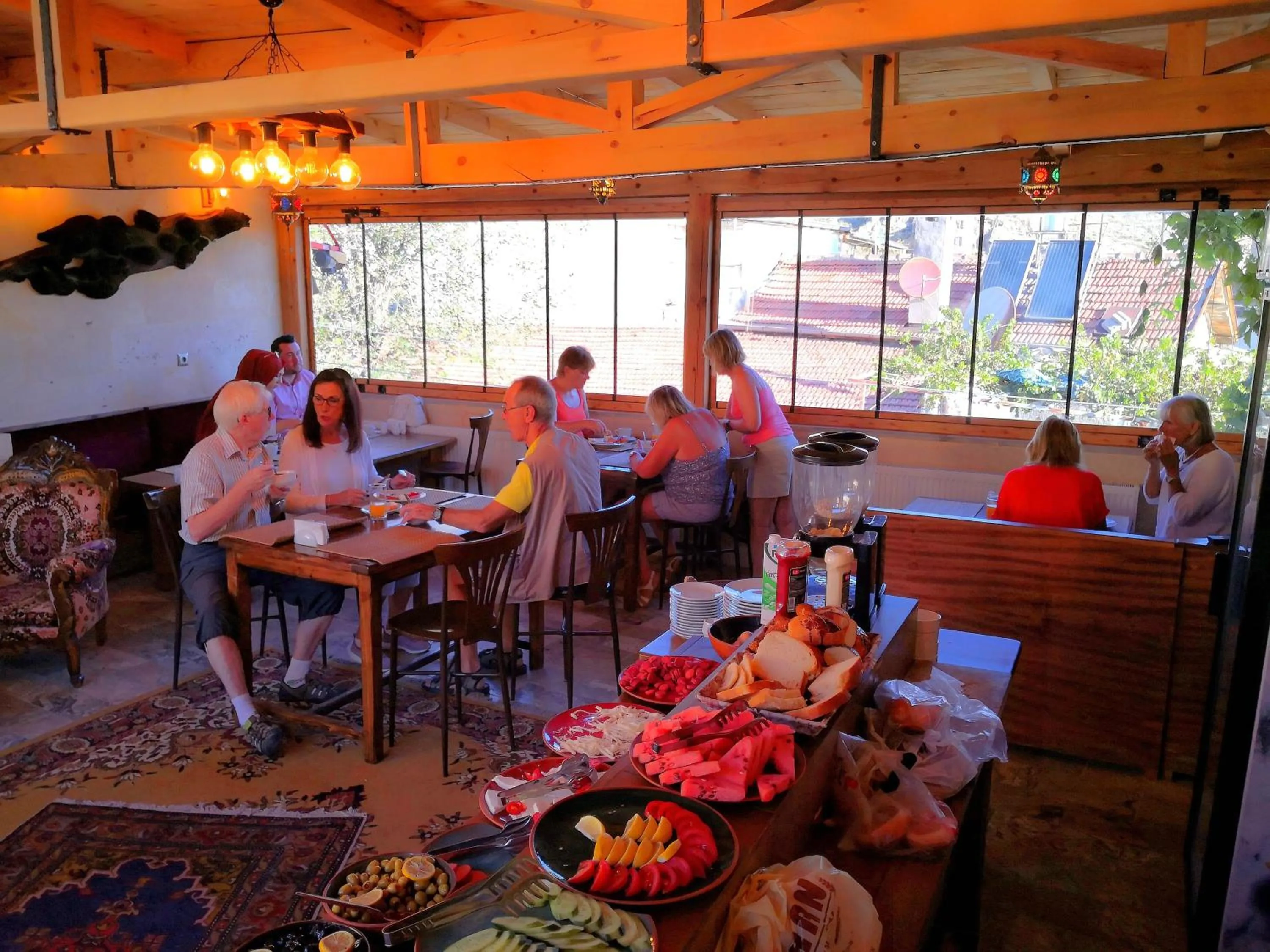 People in Larissa Cave Hotel