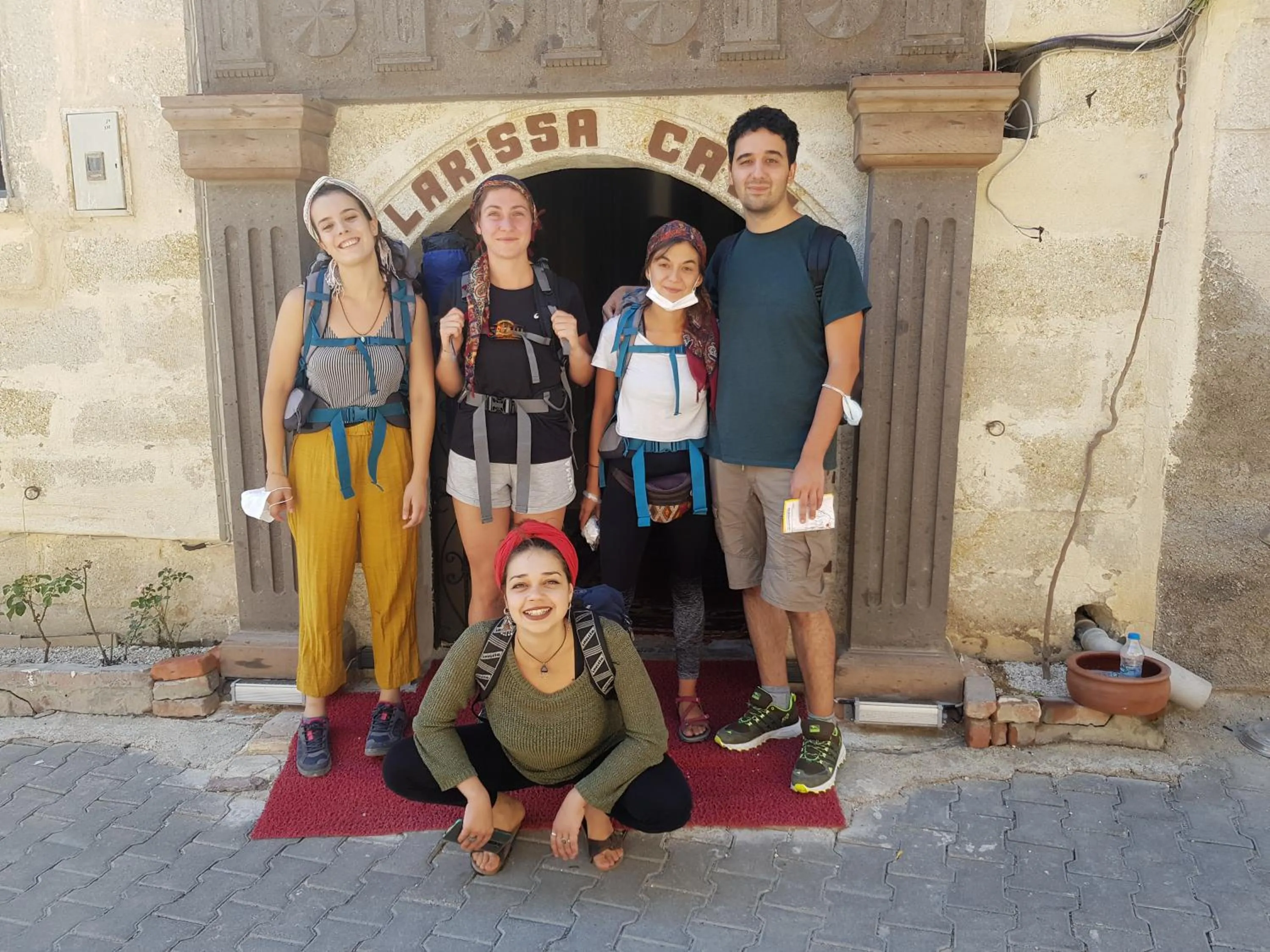 People in Larissa Cave Hotel