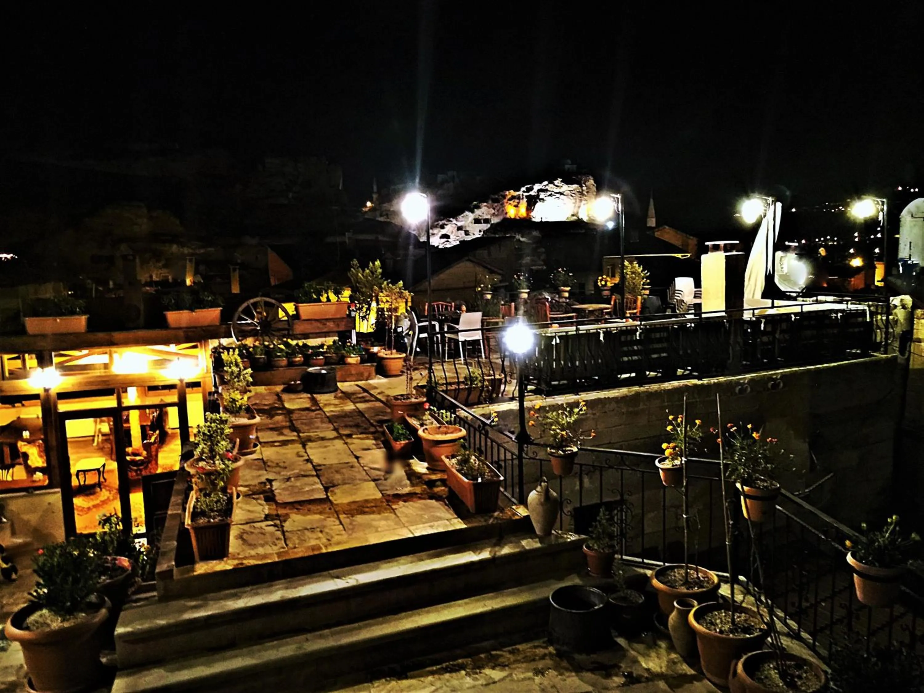 Patio in Larissa Cave Hotel