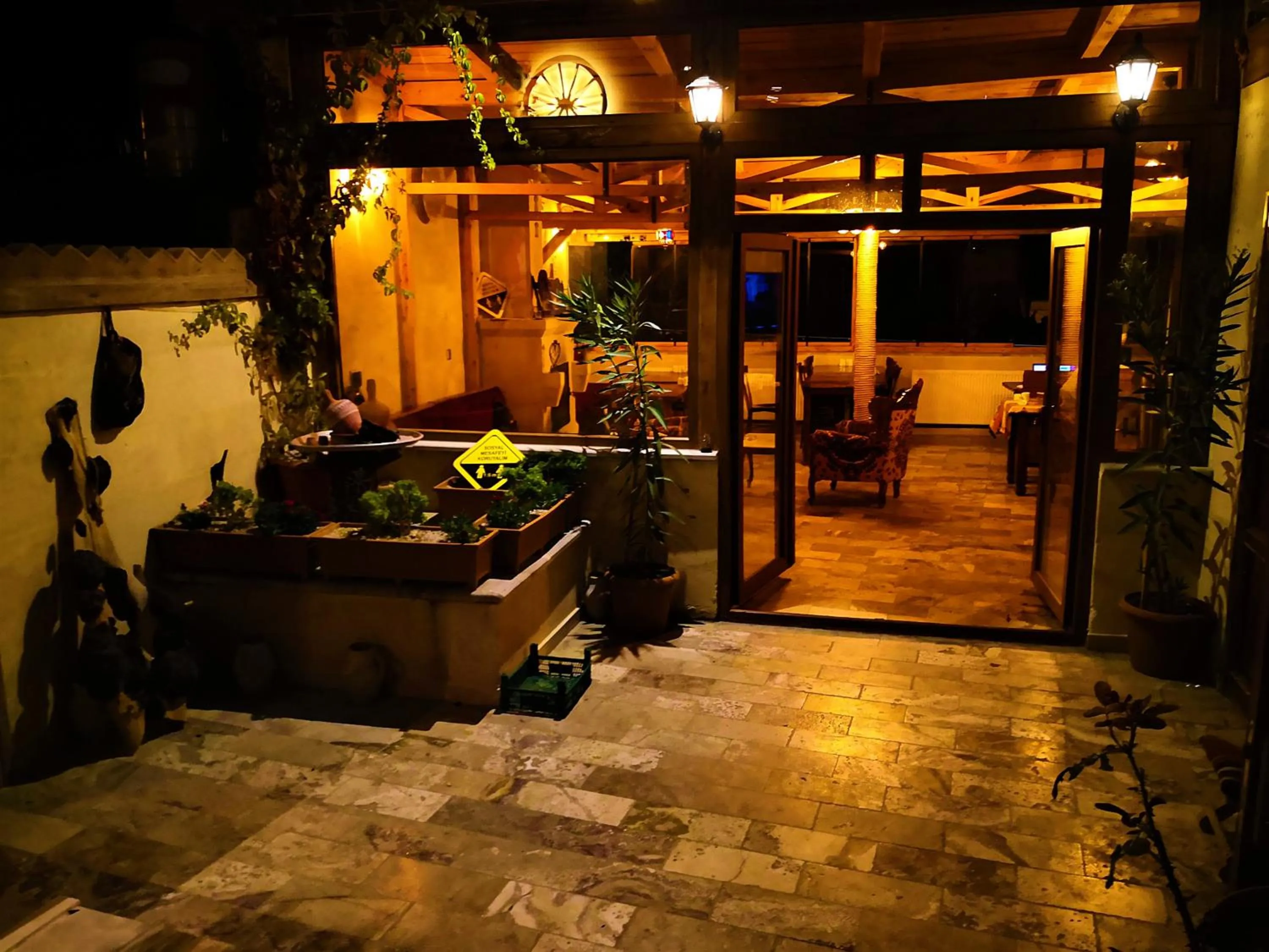 Patio in Larissa Cave Hotel