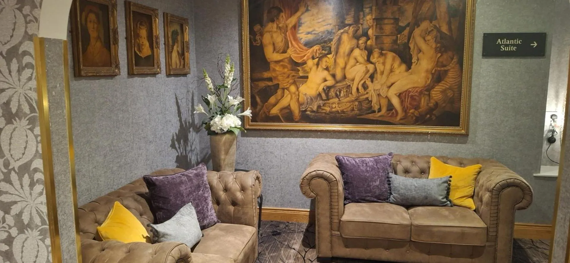 Seating area in Royal Court Hotel