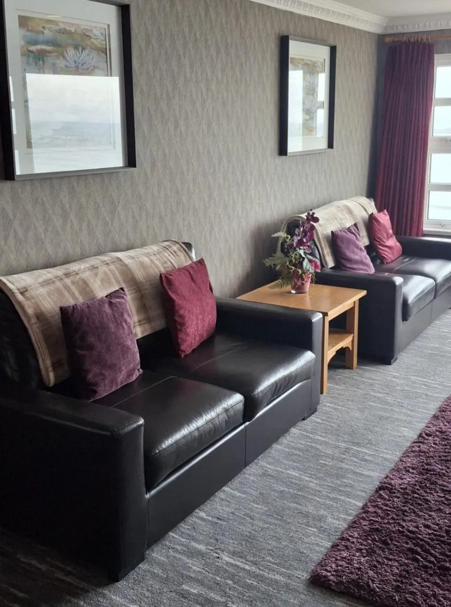 Seating area in Royal Court Hotel