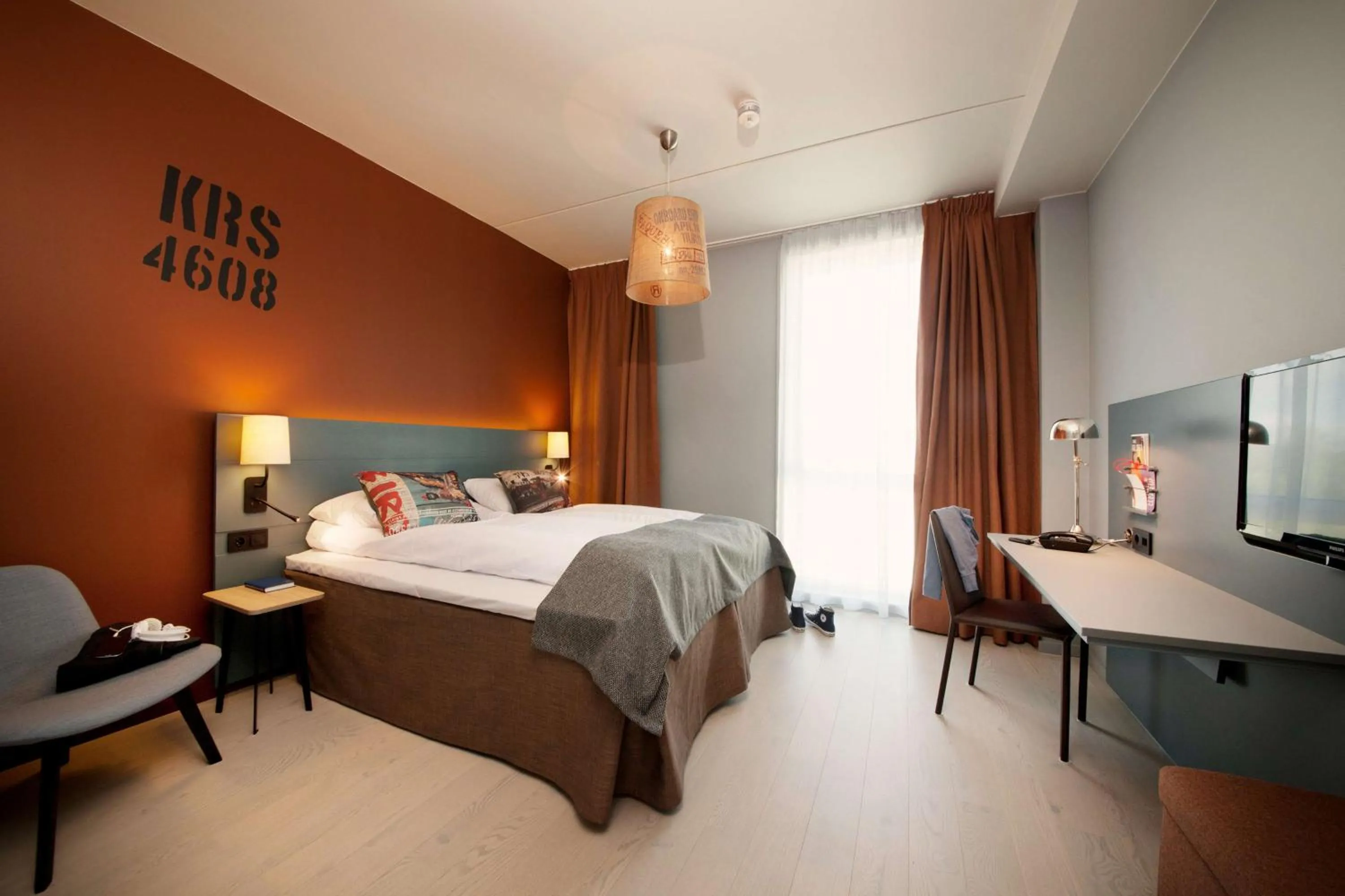 Bedroom, Bed in Scandic Kristiansand Bystranda