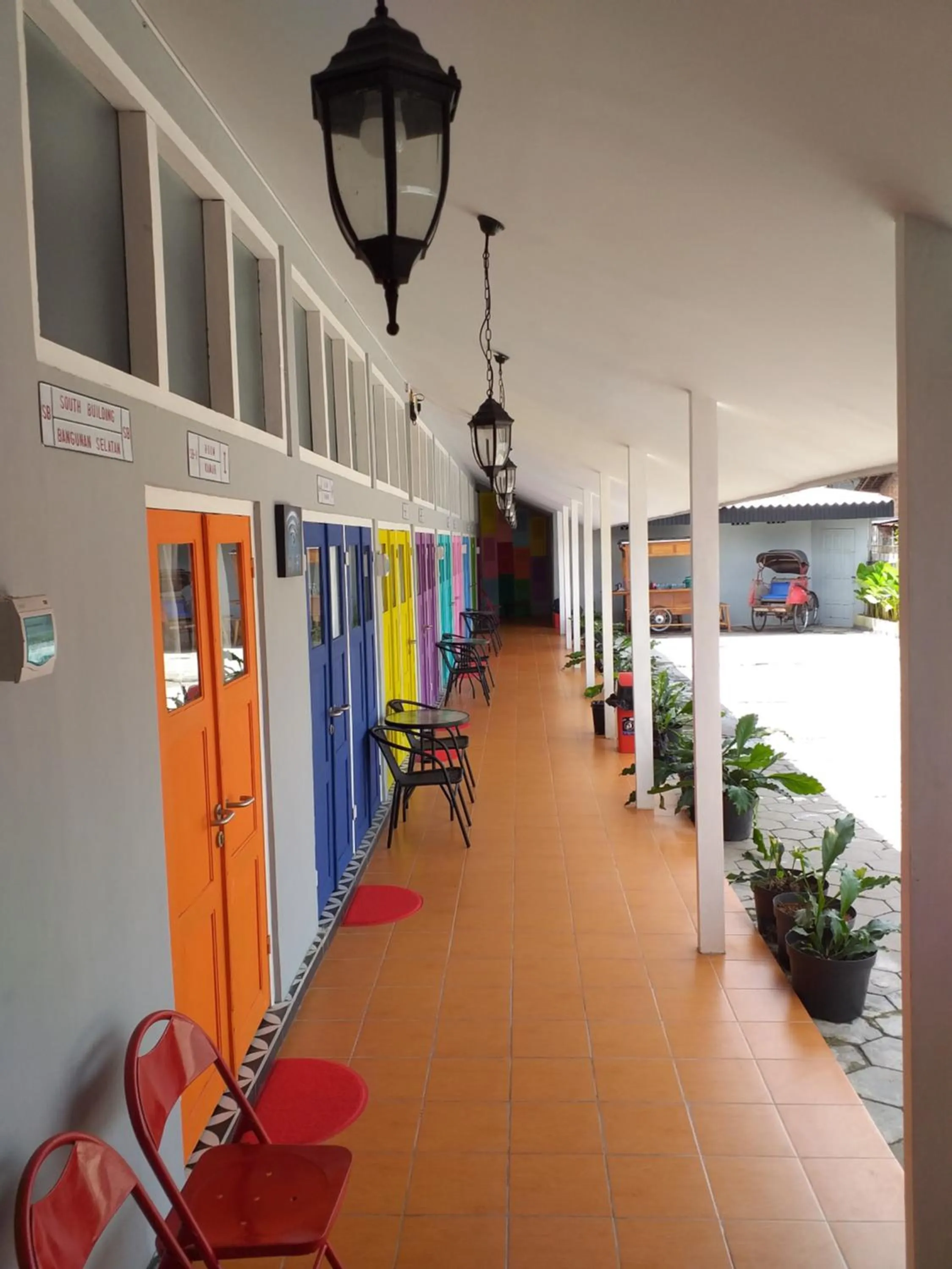 Seating area in Home Addicts Hostel