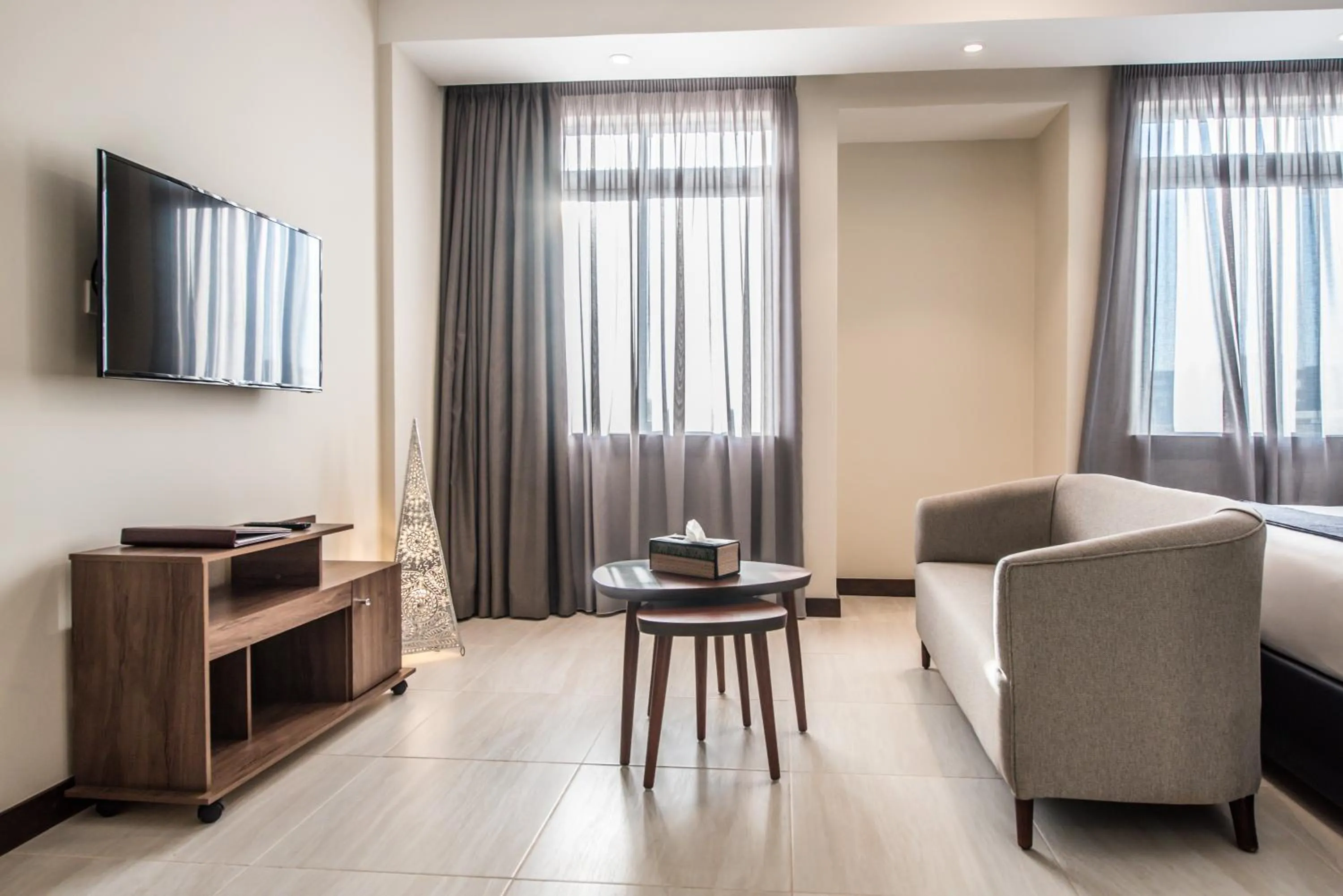 Seating area in Glam Hotel Nairobi - Near Westgate Mall, Westlands