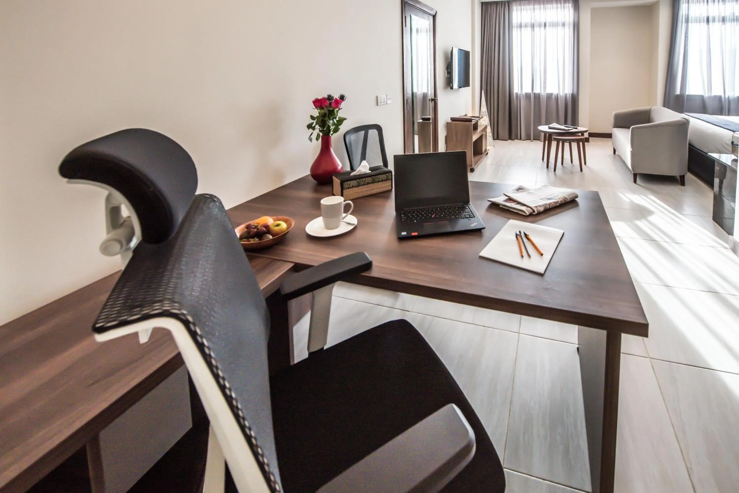 Seating area in Glam Hotel Nairobi - Near Westgate Mall, Westlands