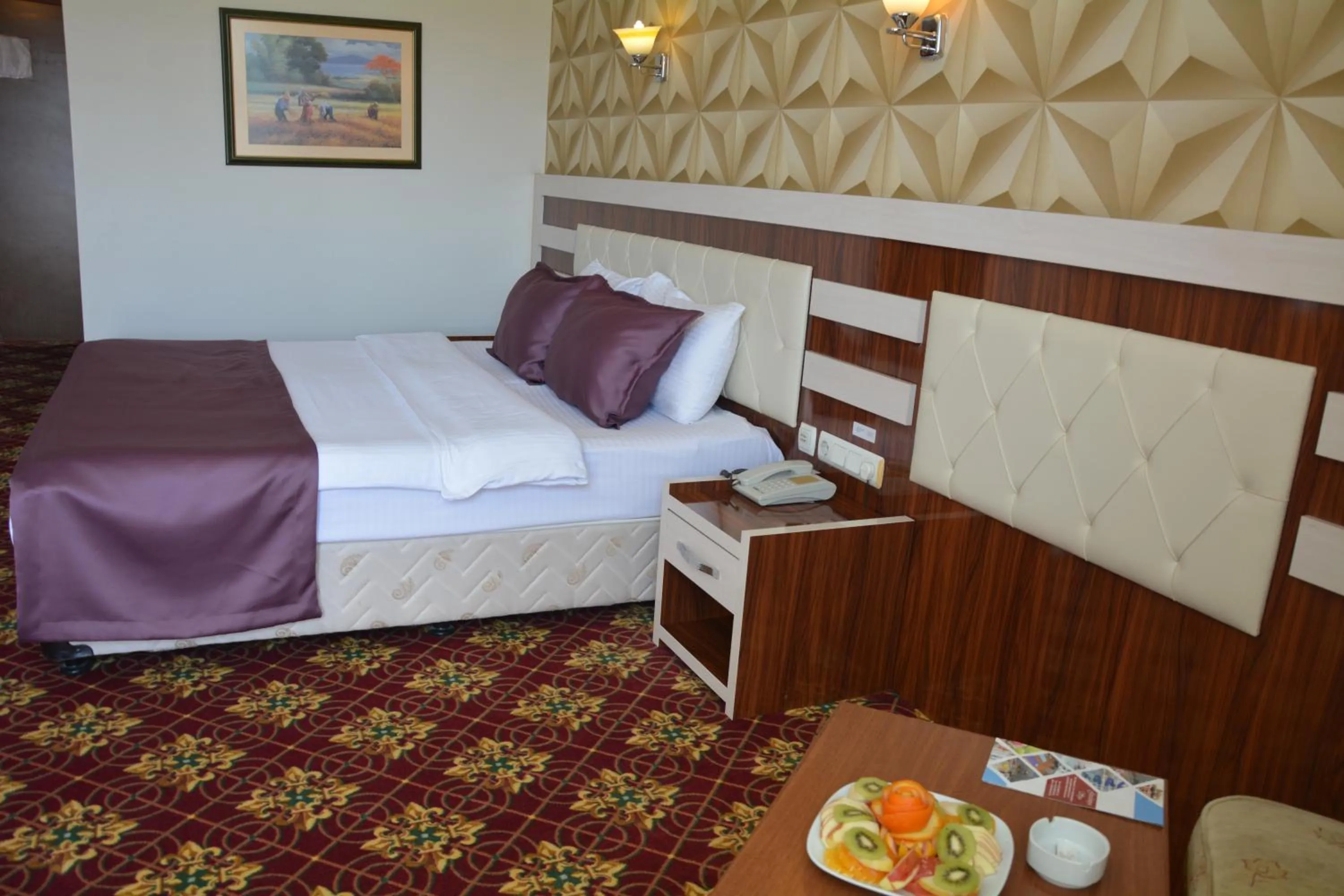 Bed in GARDEN KALE THERMAL HOTEL