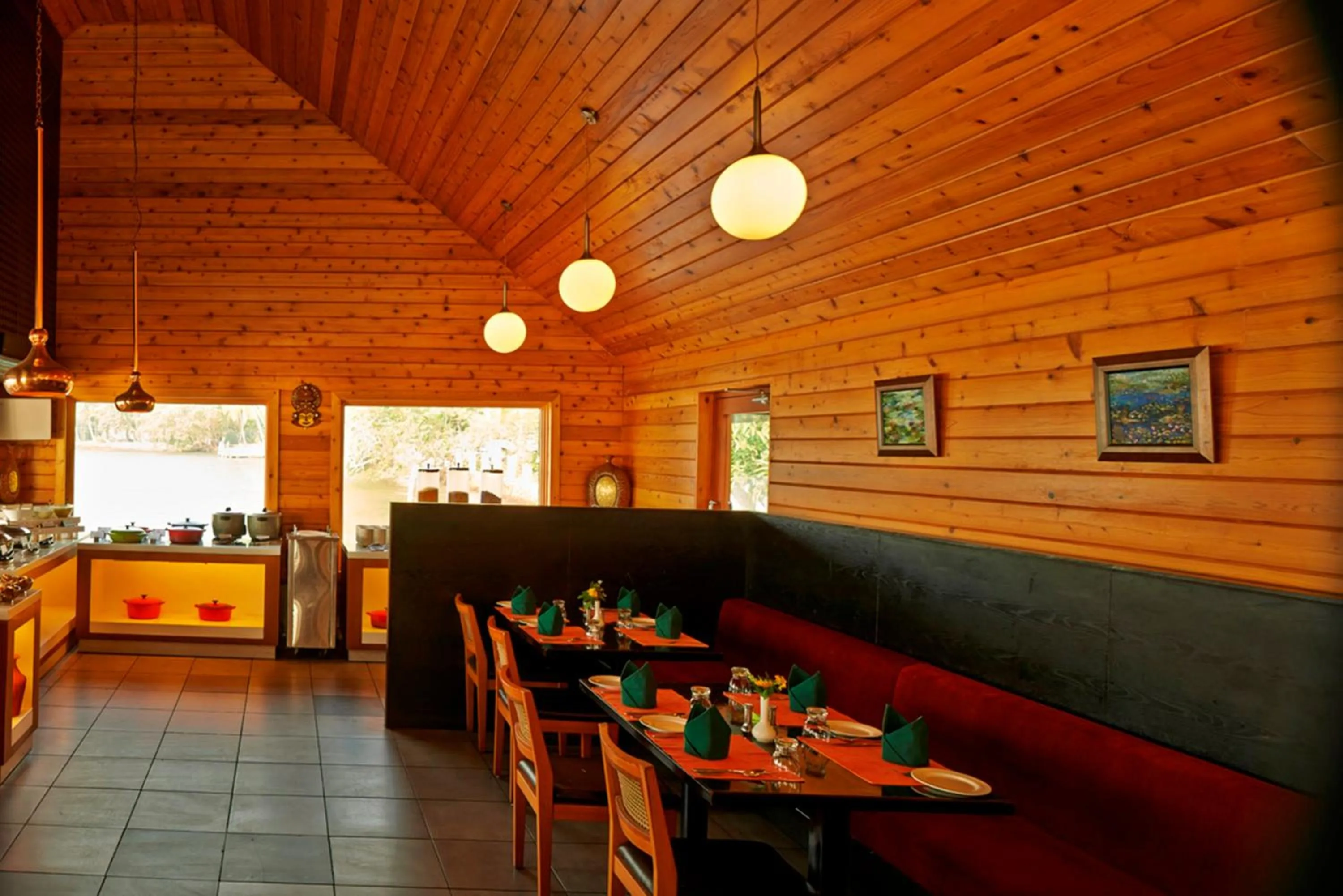Dining area in Club Mahindra Ashtamudi