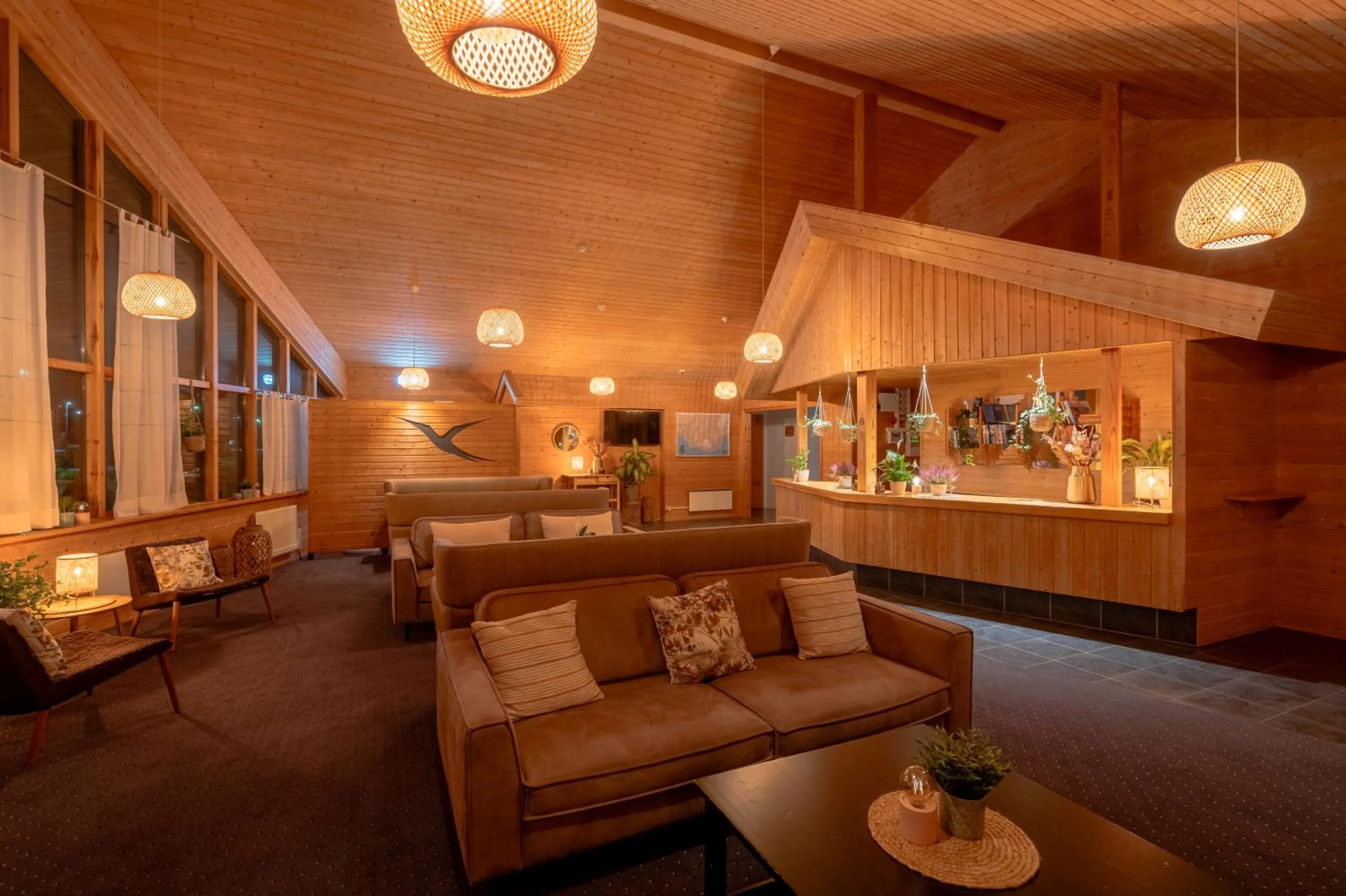 Seating area in Hotel Vík í Mýrdal