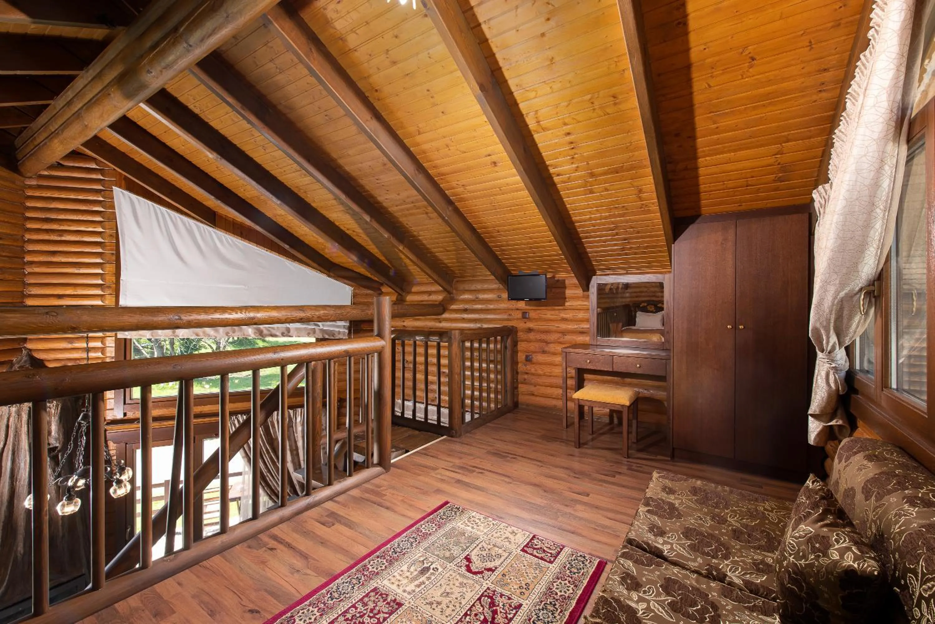 Seating area in Natura Chalets