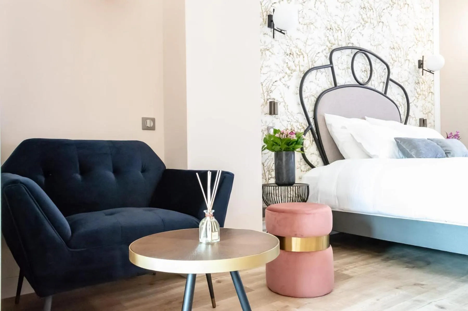 Bed in Hotel des Iris