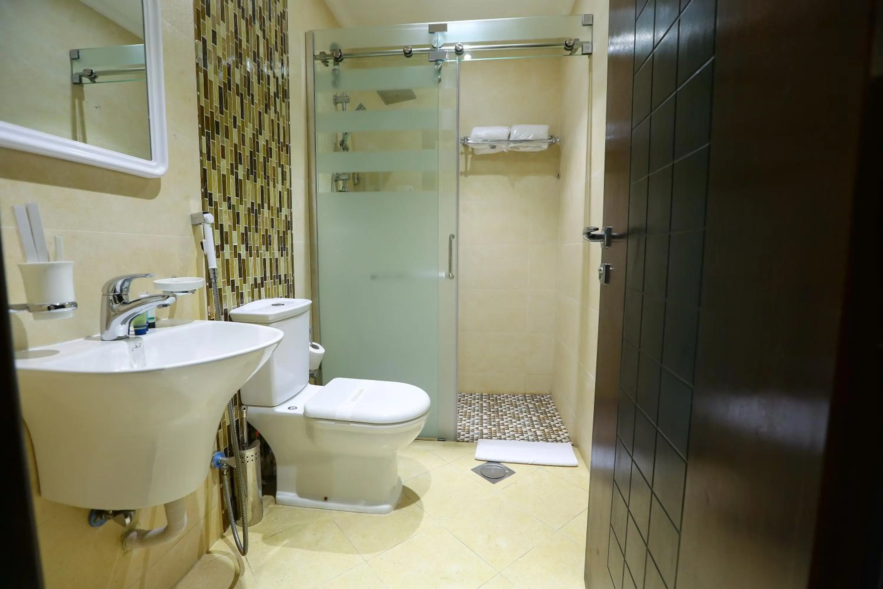 Bathroom in Lotaz Hotel Apartments - Al Salamah