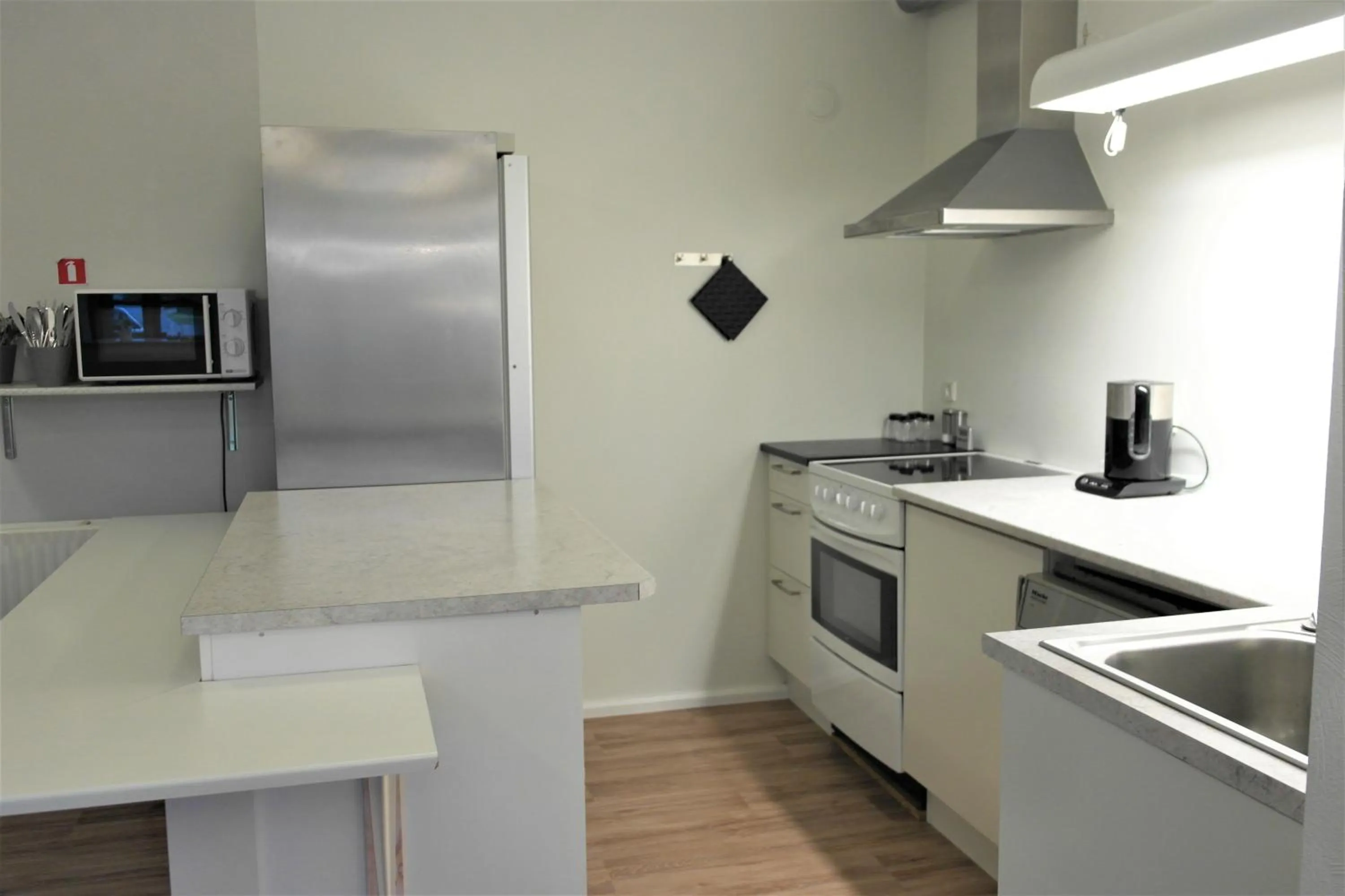 Kitchen or kitchenette in Skjoldbjerg Garnihotel