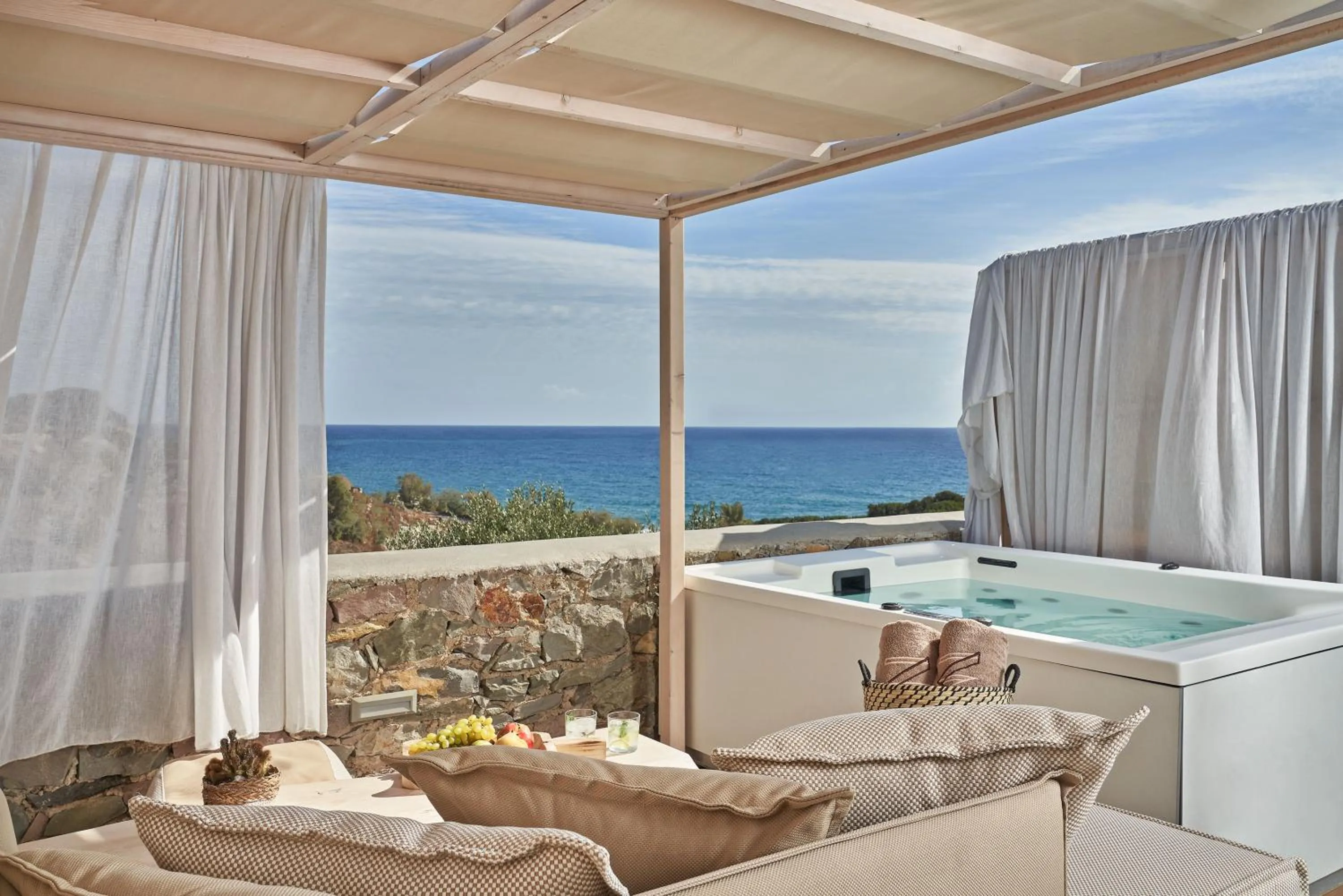 Hot Tub in Volcano Luxury Suites Milos - Adults Only