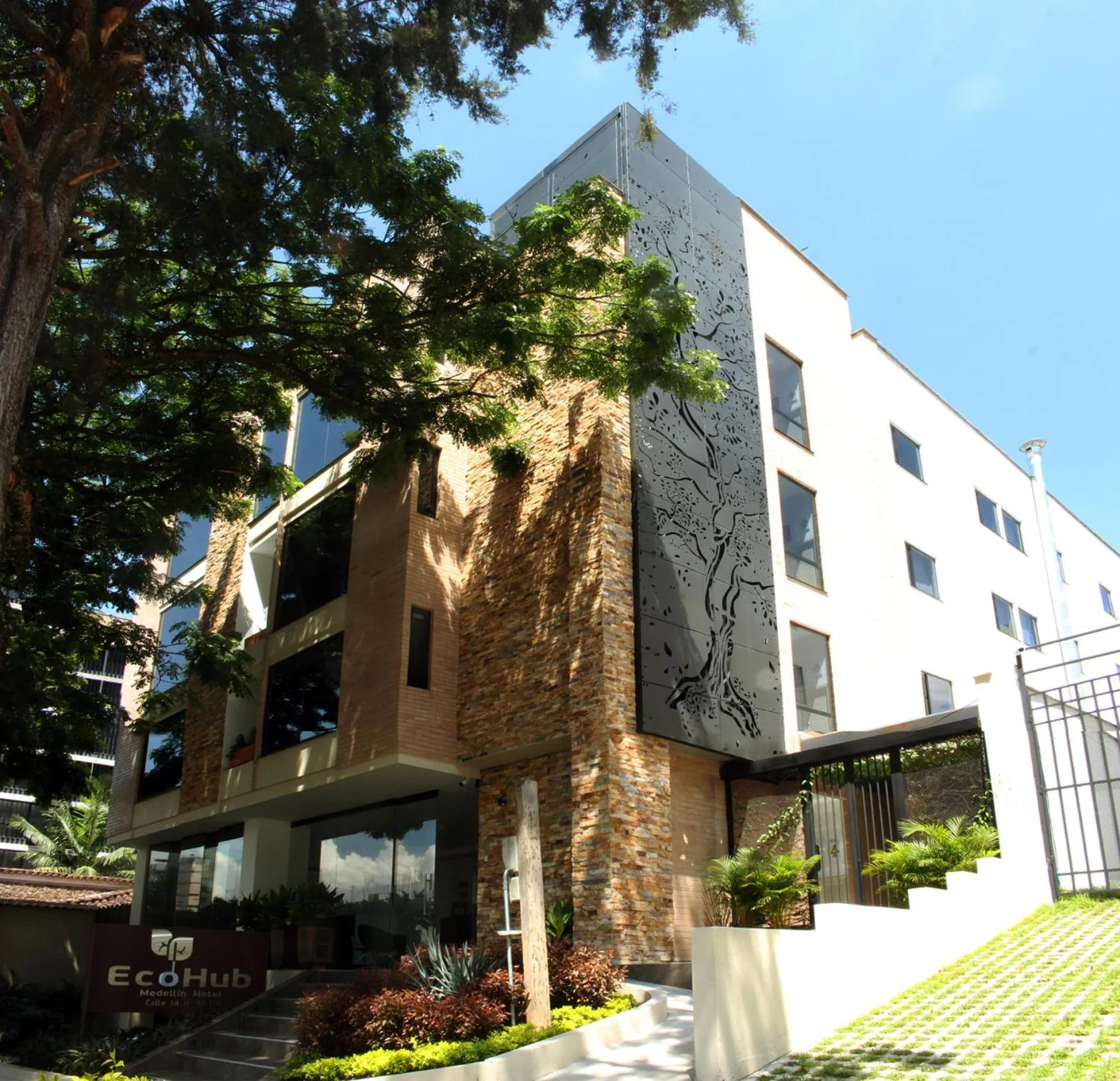 Property building in EcoHub Hotel Medellin