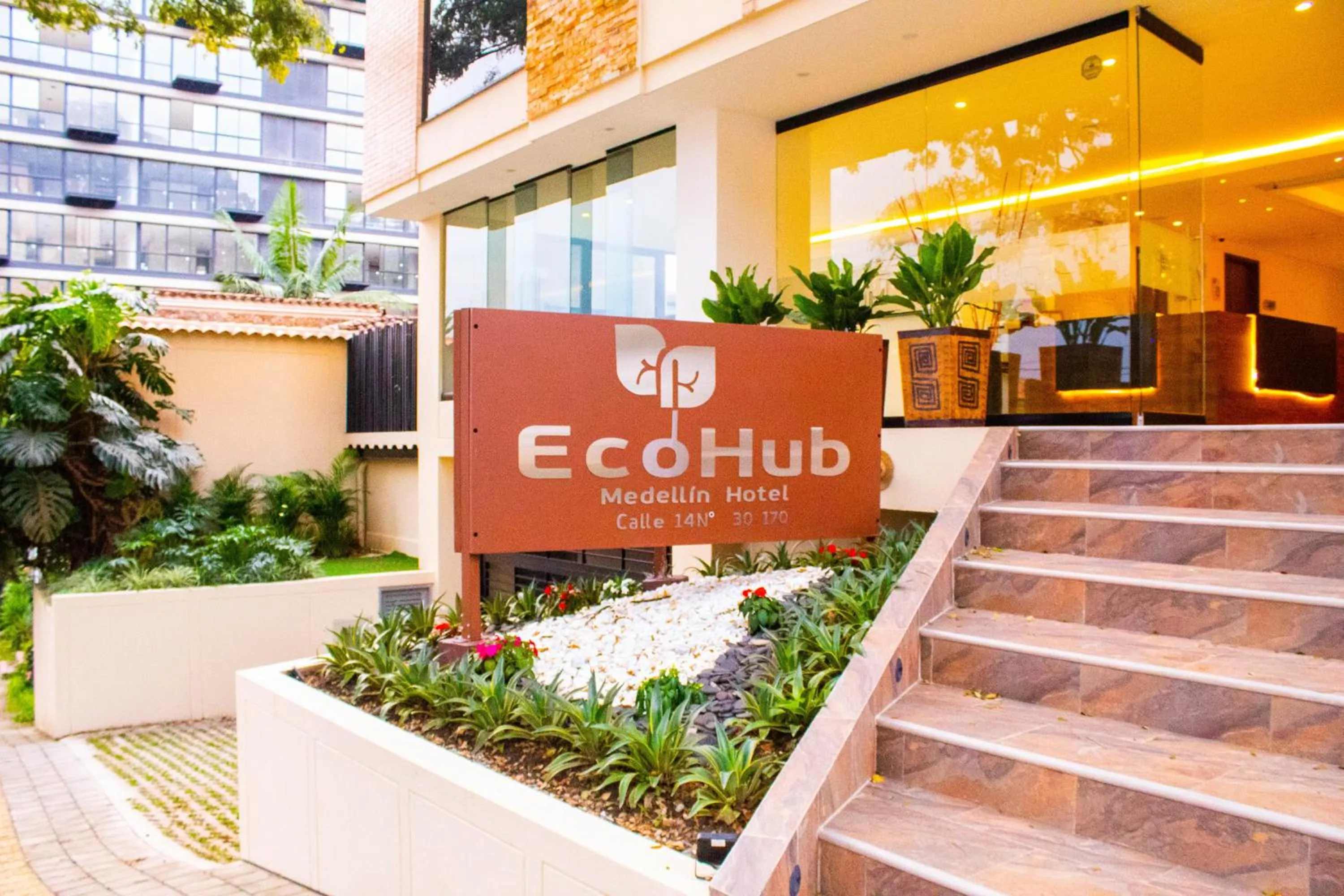 Facade/entrance in EcoHub Hotel Medellin