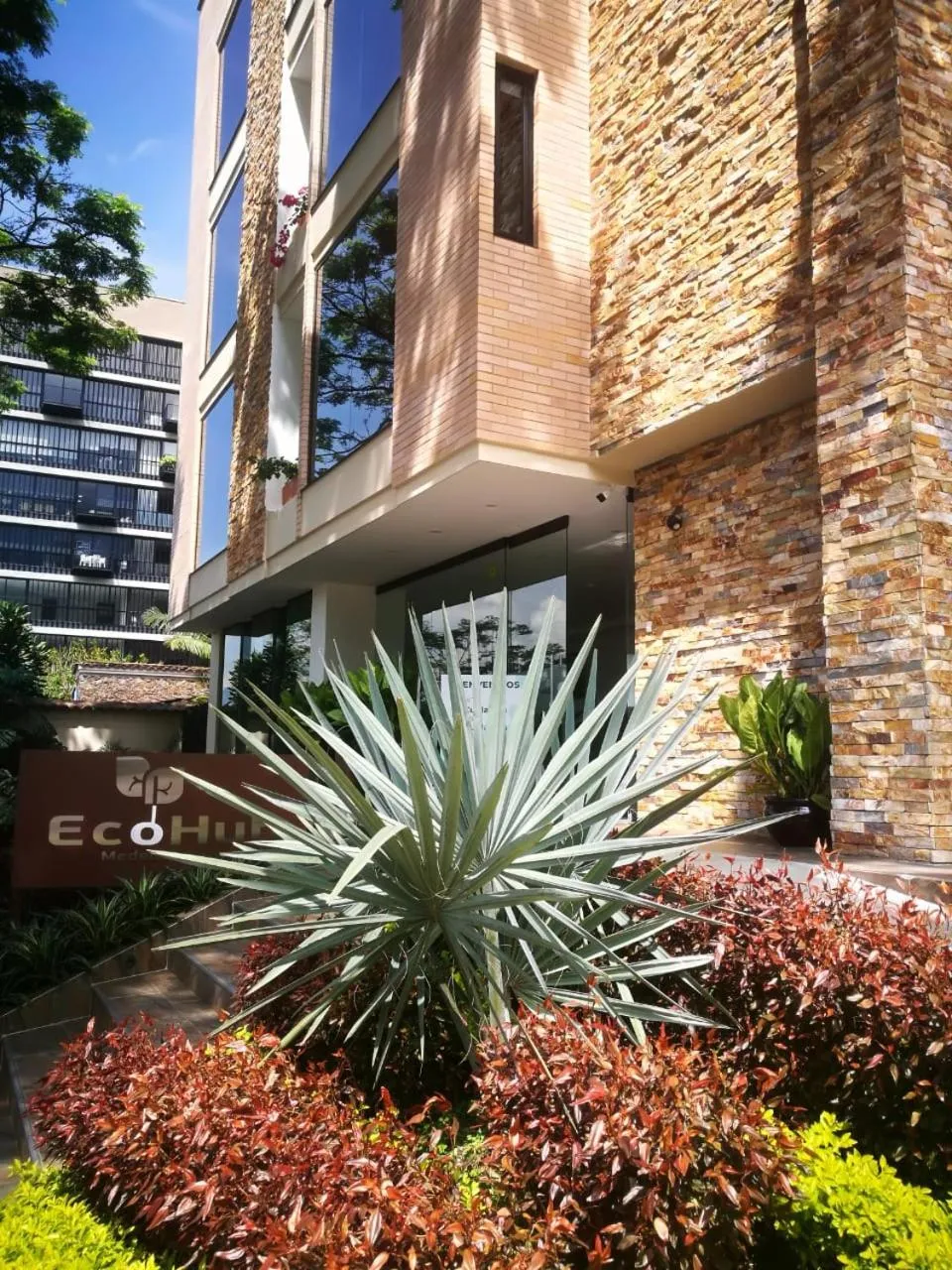 Property building in EcoHub Hotel Medellin